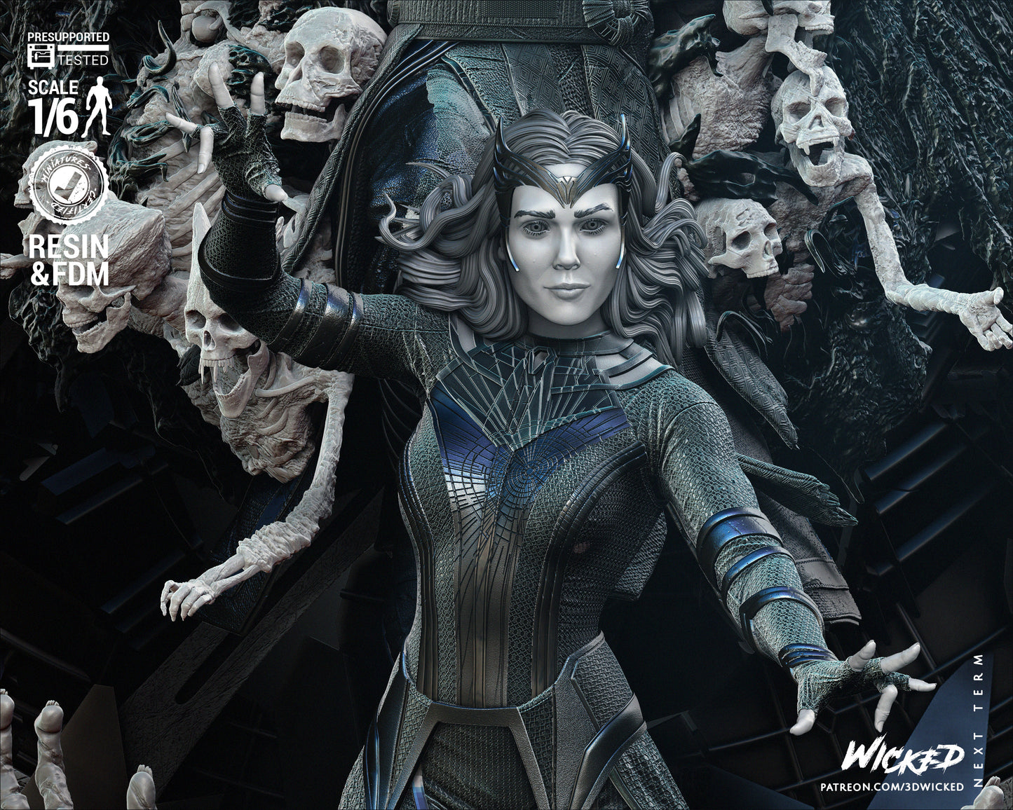 Multiverse of Madness Diorama Dead Strange and Scarlet Witch Resin Fan Art - MTO (B3D V1)