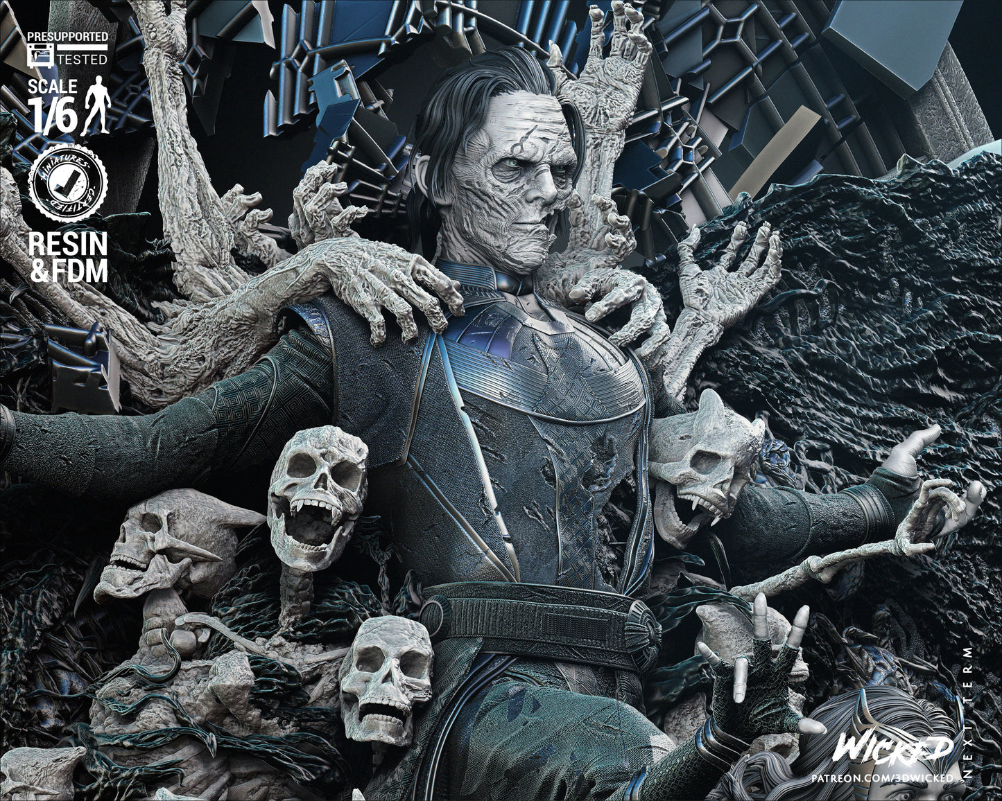 Multiverse of Madness Diorama Dead Strange and Scarlet Witch Resin Fan Art - MTO (B3D V1)