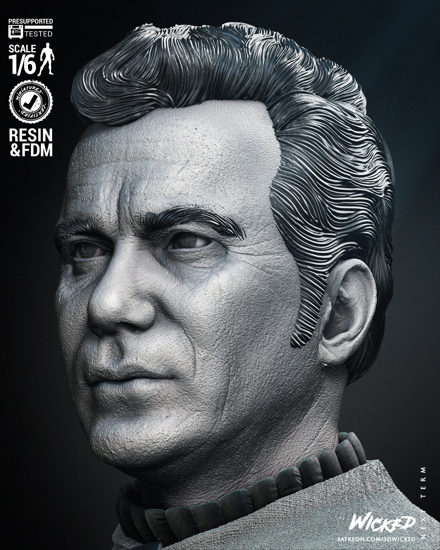 Captain Kirk Resin Fan Art Pro Painted - MTO