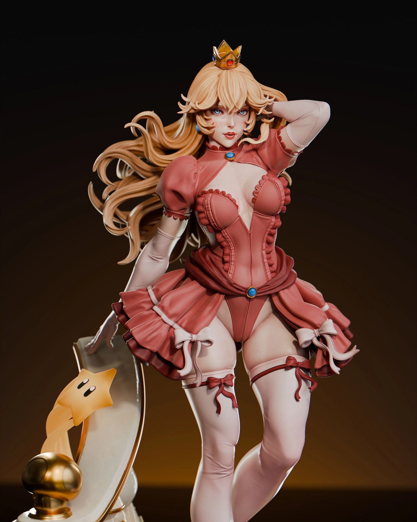 Princess Peach Resin Fan Art (Design by Abe3D)