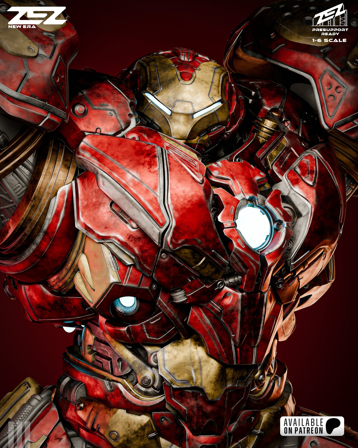 Iron Man Hulk Buster - Resin Art MTO (Designed by ZEZ Studios)