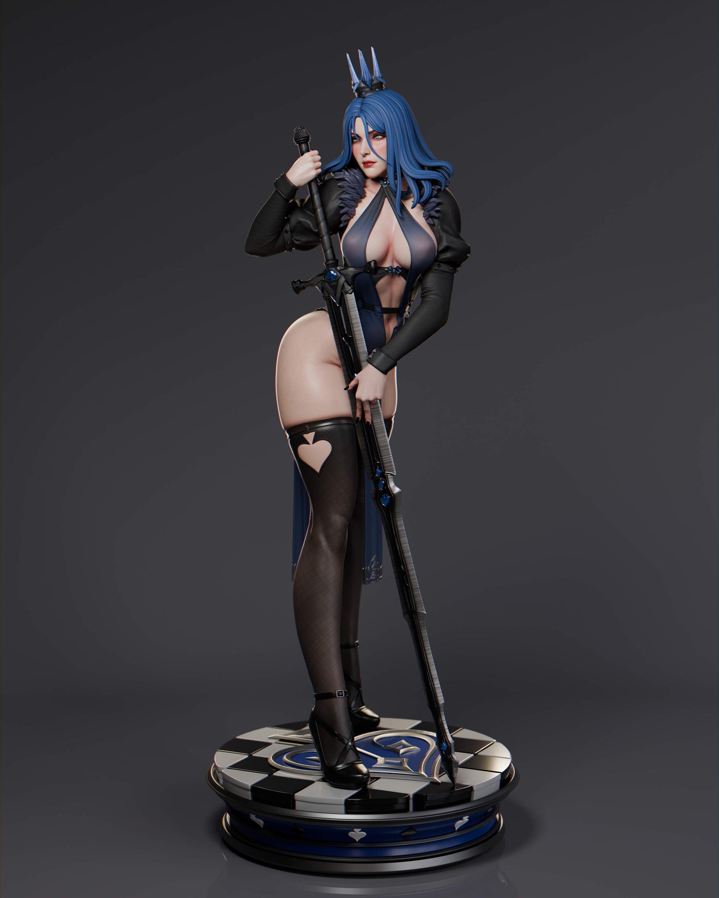Queen of Spades Resin Art (Design by Abe3D)