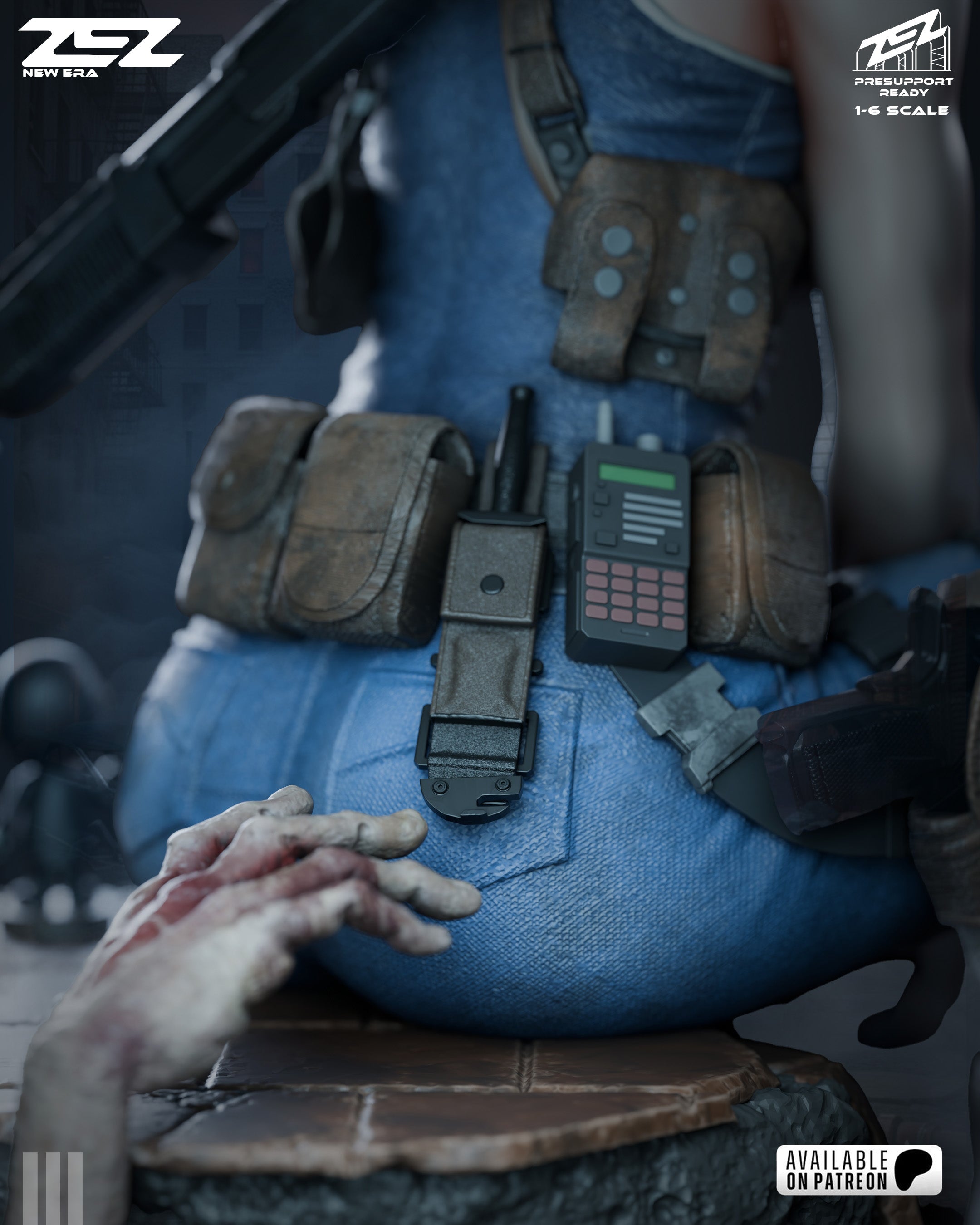 Jill Valentine - Resin Art MTO (Designed by ZEZ Studios