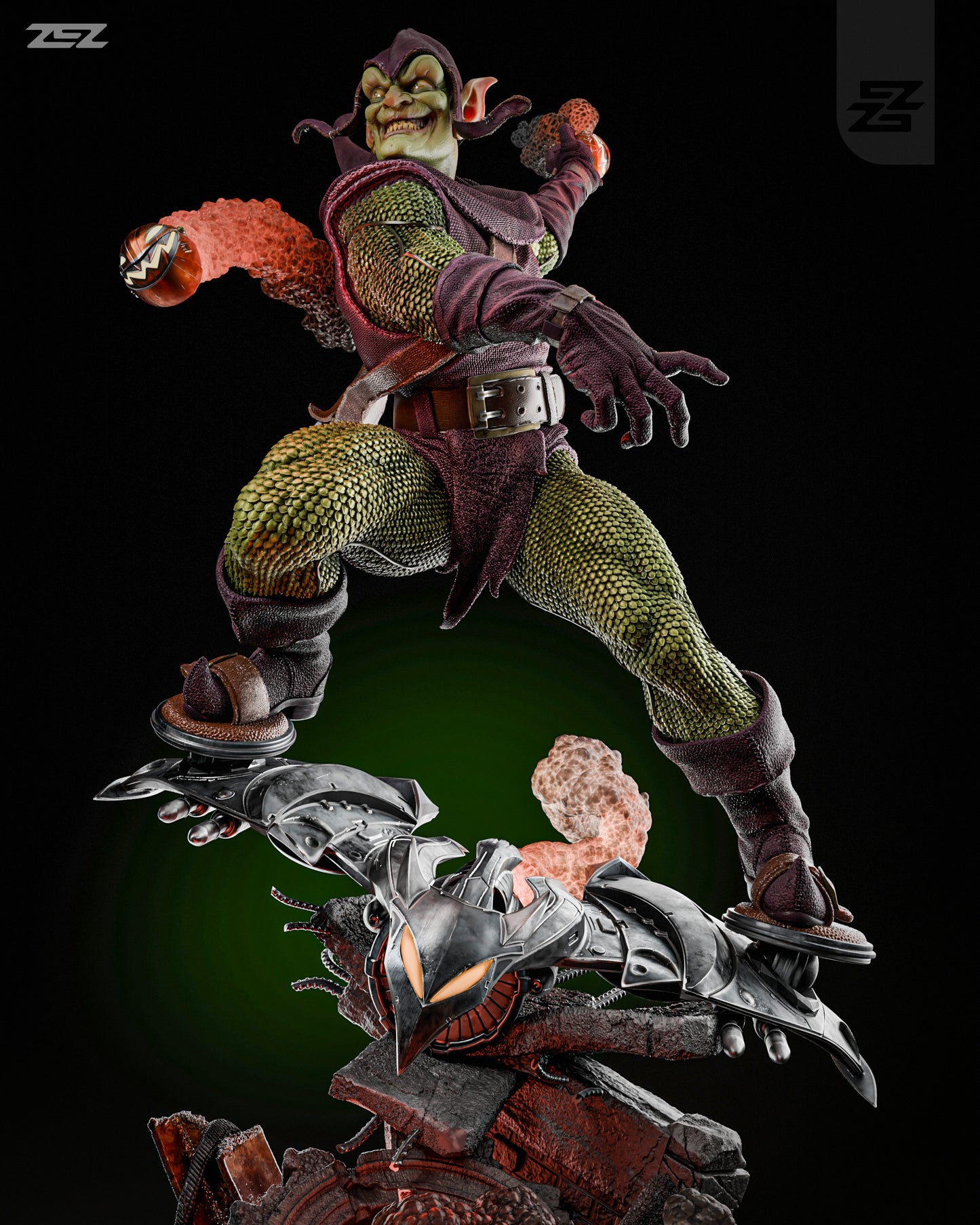 Green Goblin Resin Fan Art Pro Painted - MTO (ZEZ)