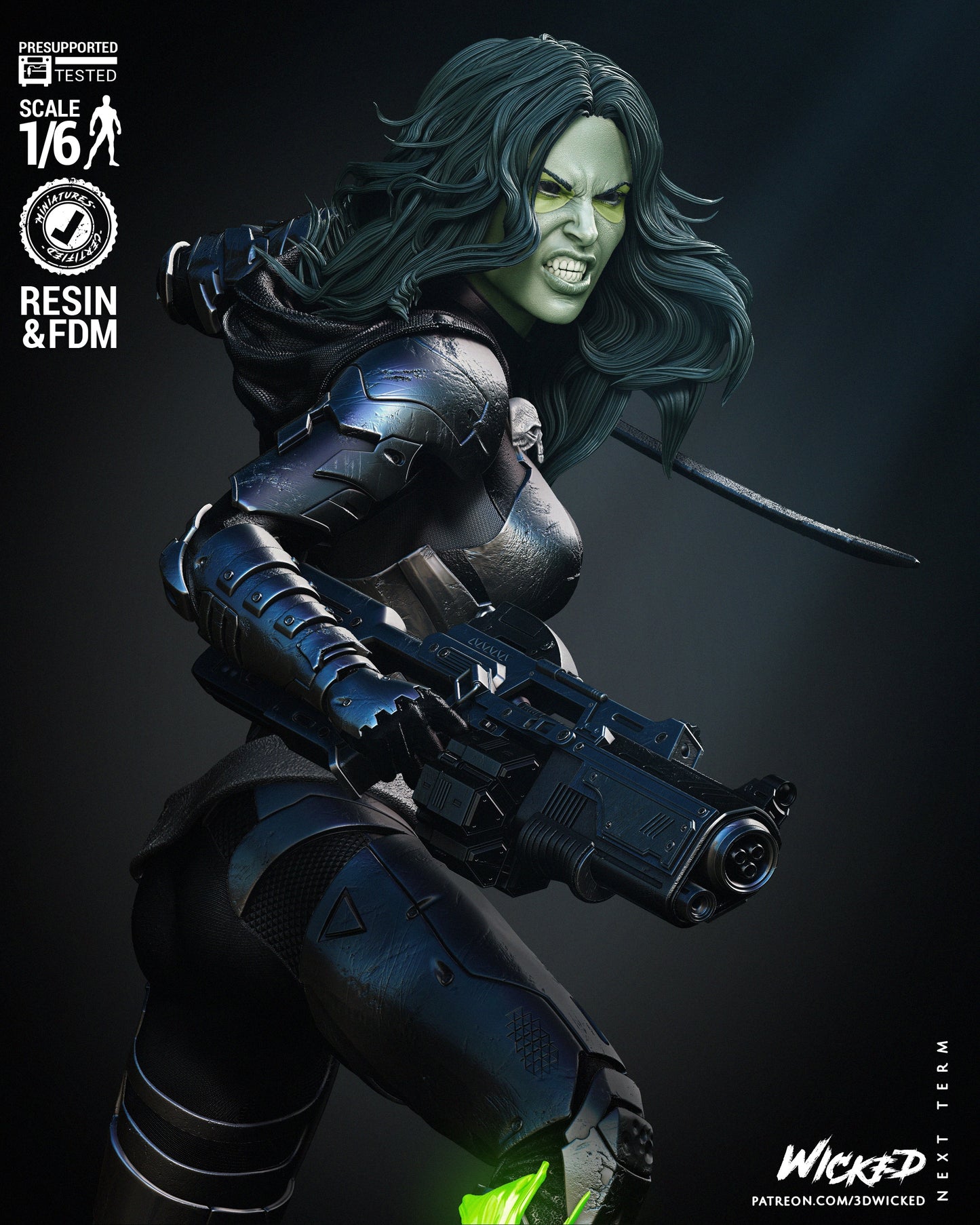 Gamora Resin Fan Art - MTO