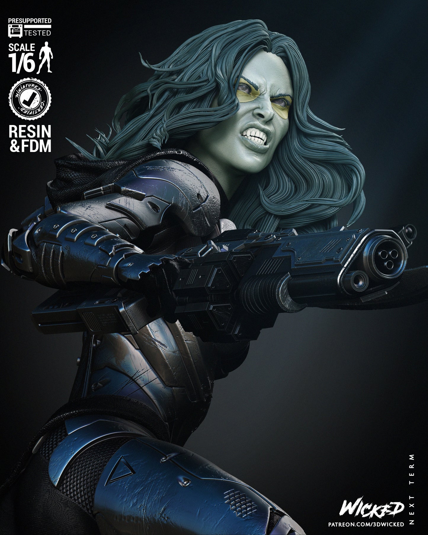 Gamora Resin Fan Art - MTO