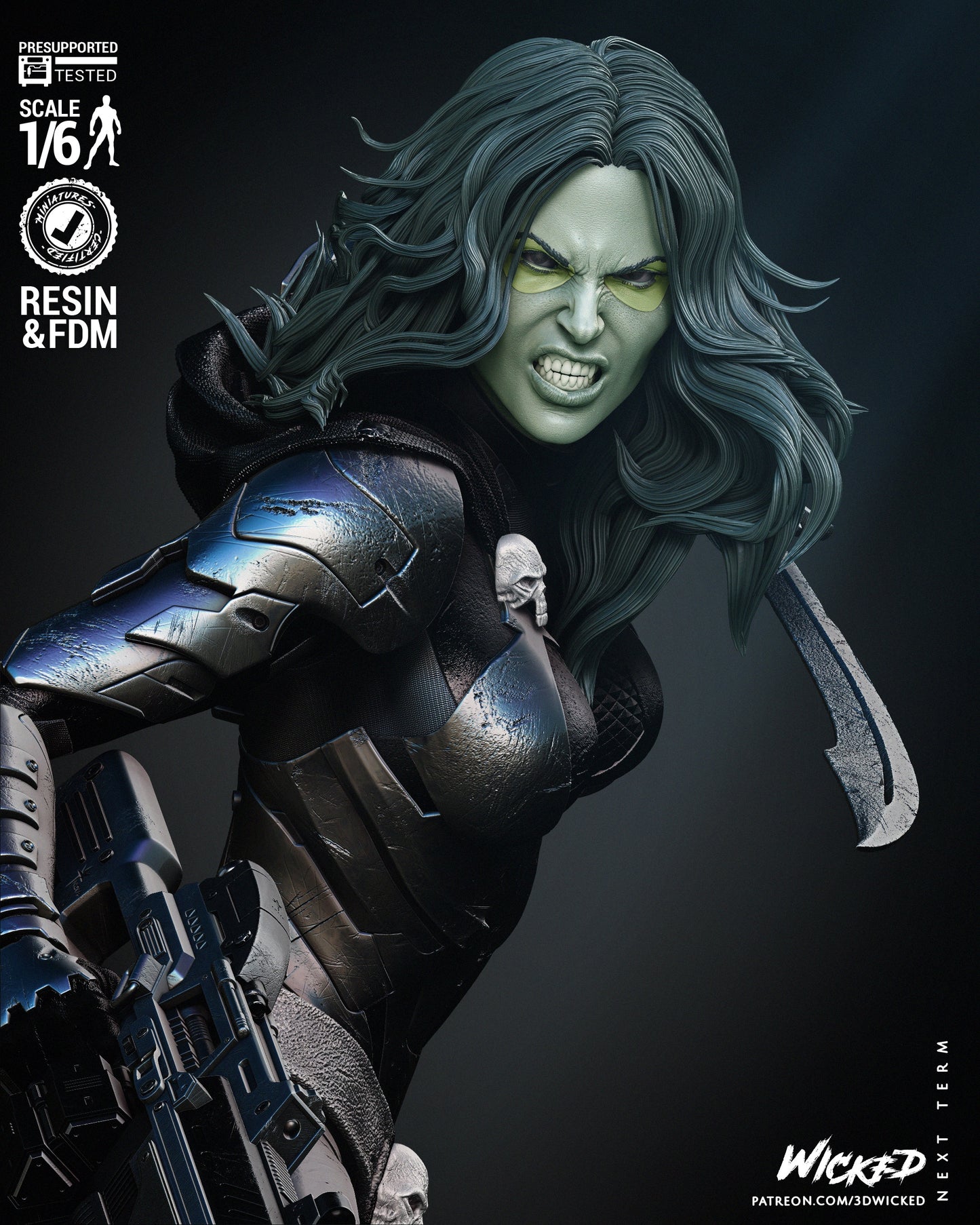 Gamora Resin Fan Art - MTO