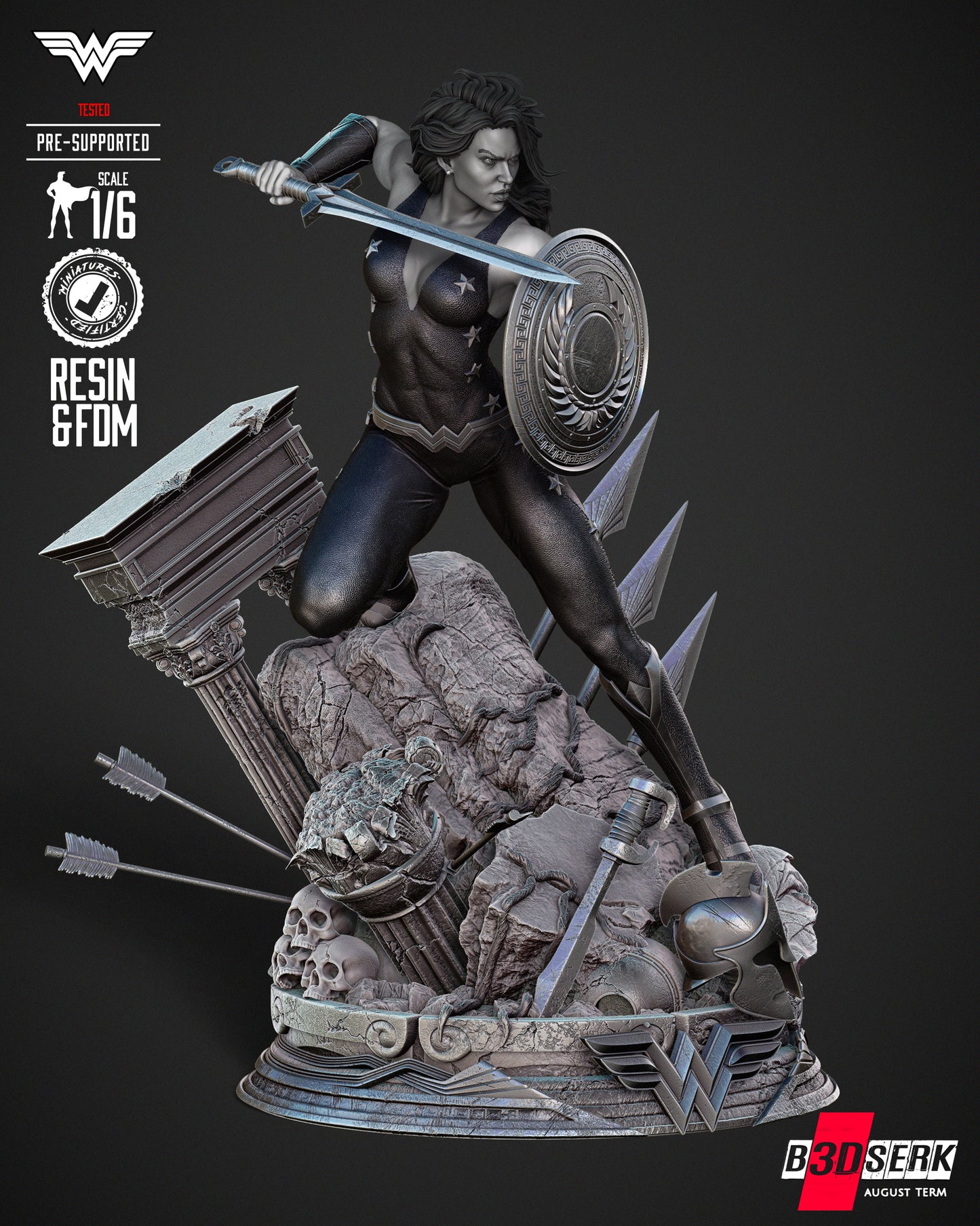 Donna Troy Collectible Resin Fan Art Pro Painted - MTO