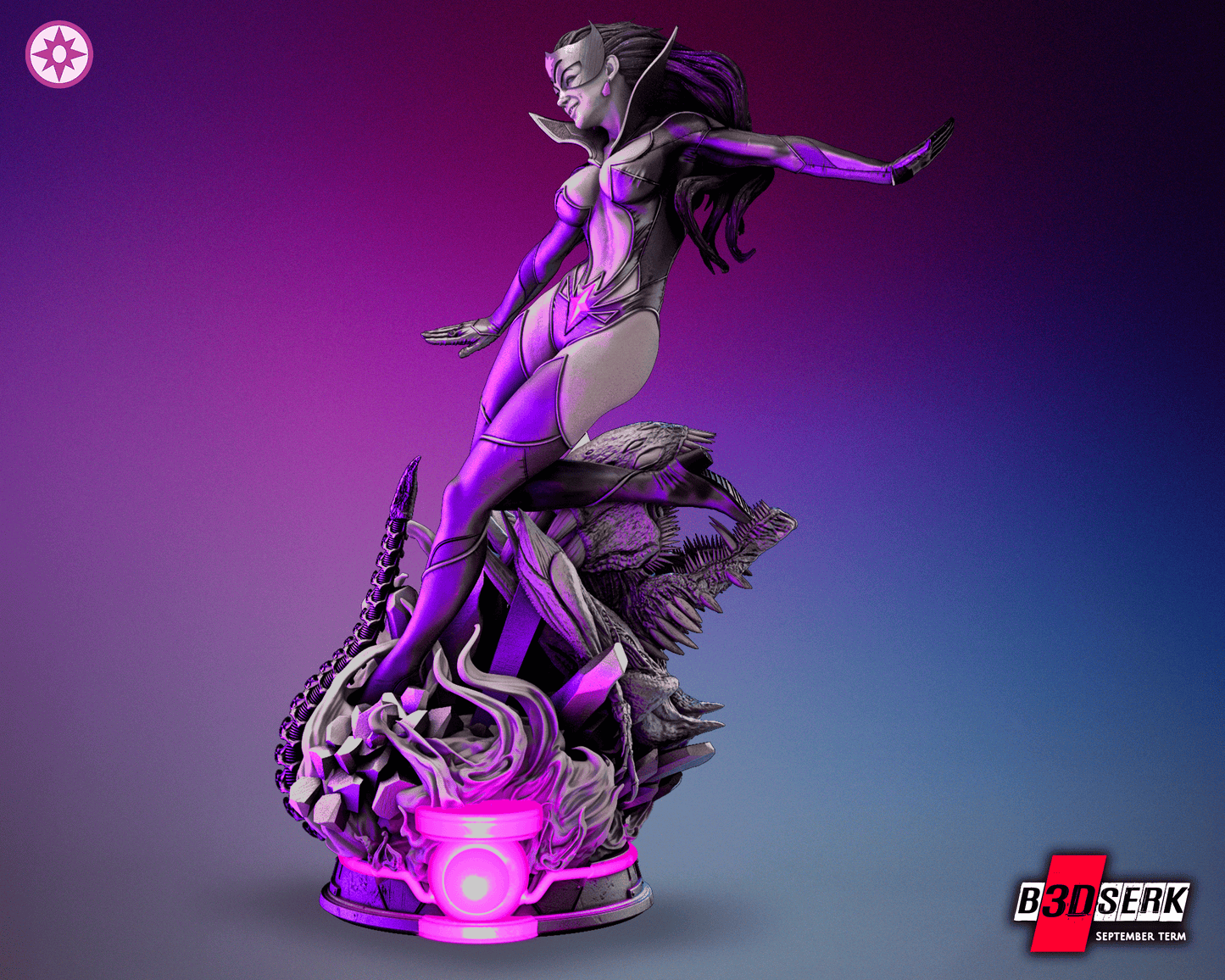 Star Sapphire Resin Sculpture Fan Art Pro Painted - MTO