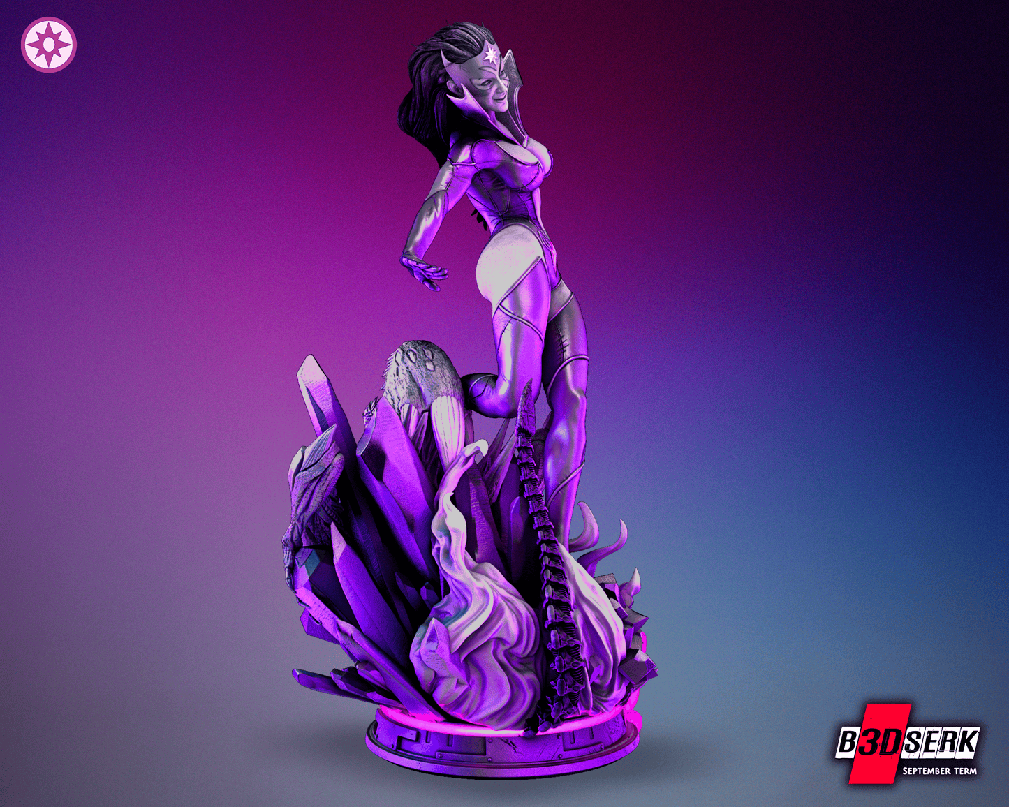 Star Sapphire Resin Sculpture Fan Art Pro Painted - MTO