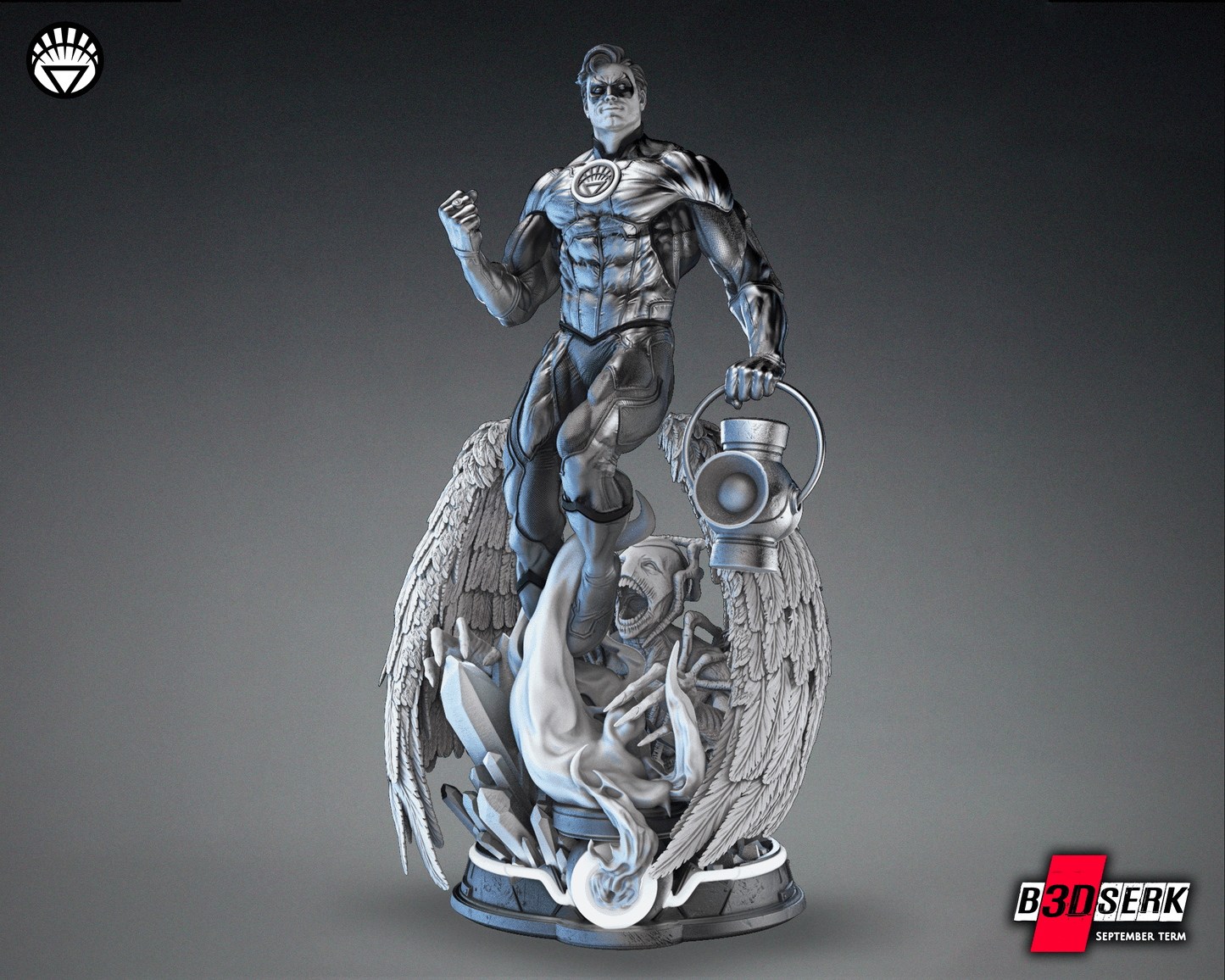 White Lantern Resin Sculpture Fan Art - MTO