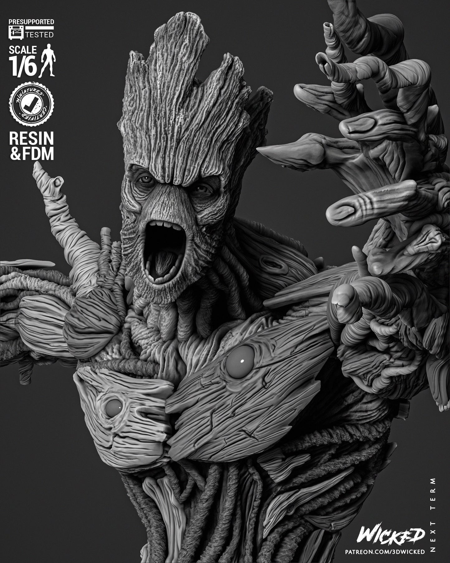 Groot Resin Fan Art Sculpture