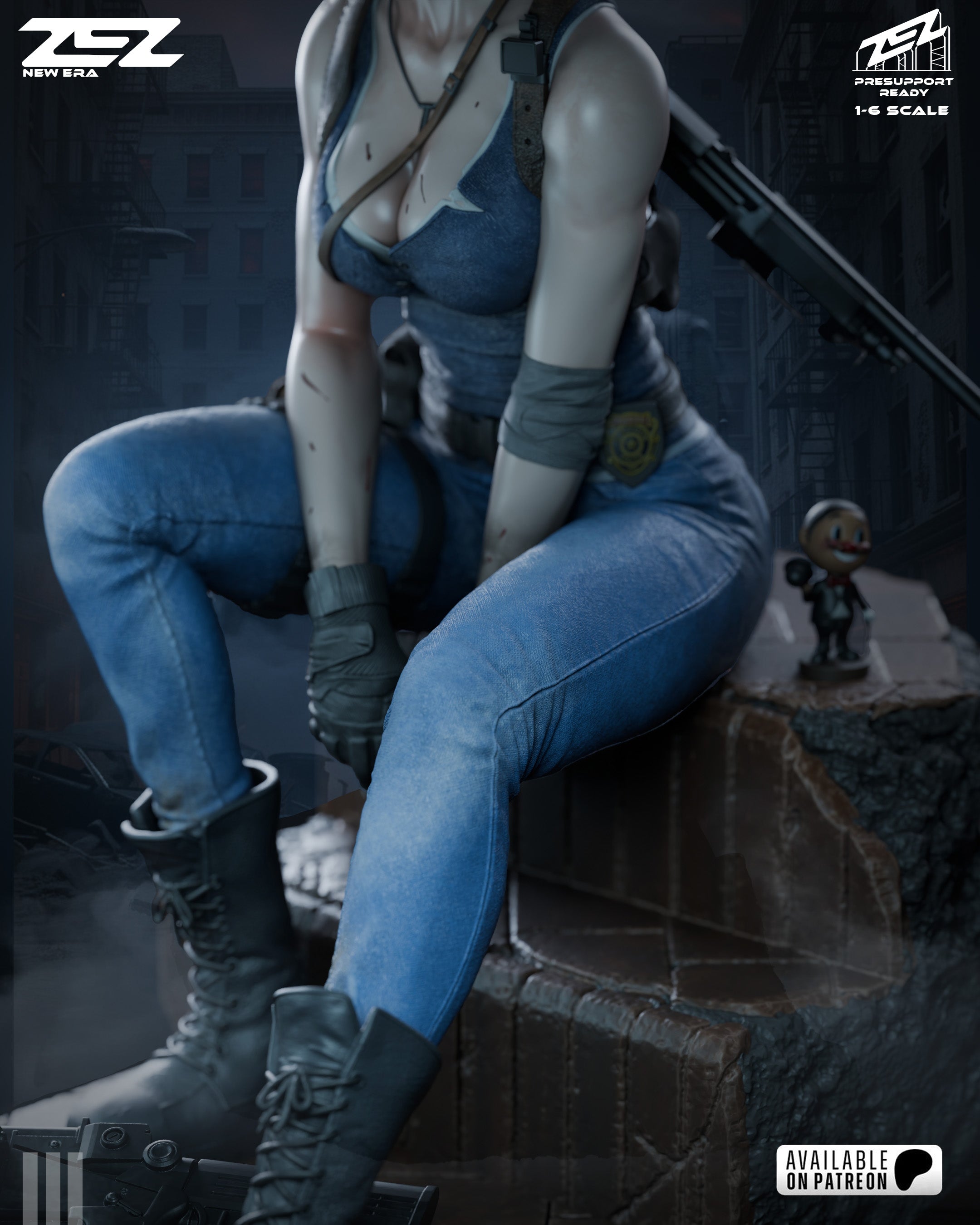 Jill Valentine - Resin Art MTO (Designed by ZEZ Studios