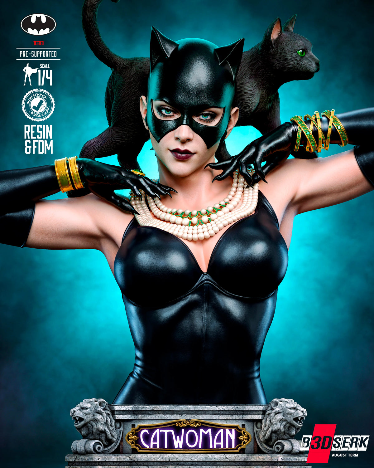 Catwoman Bust Resin Art (B3dserk)