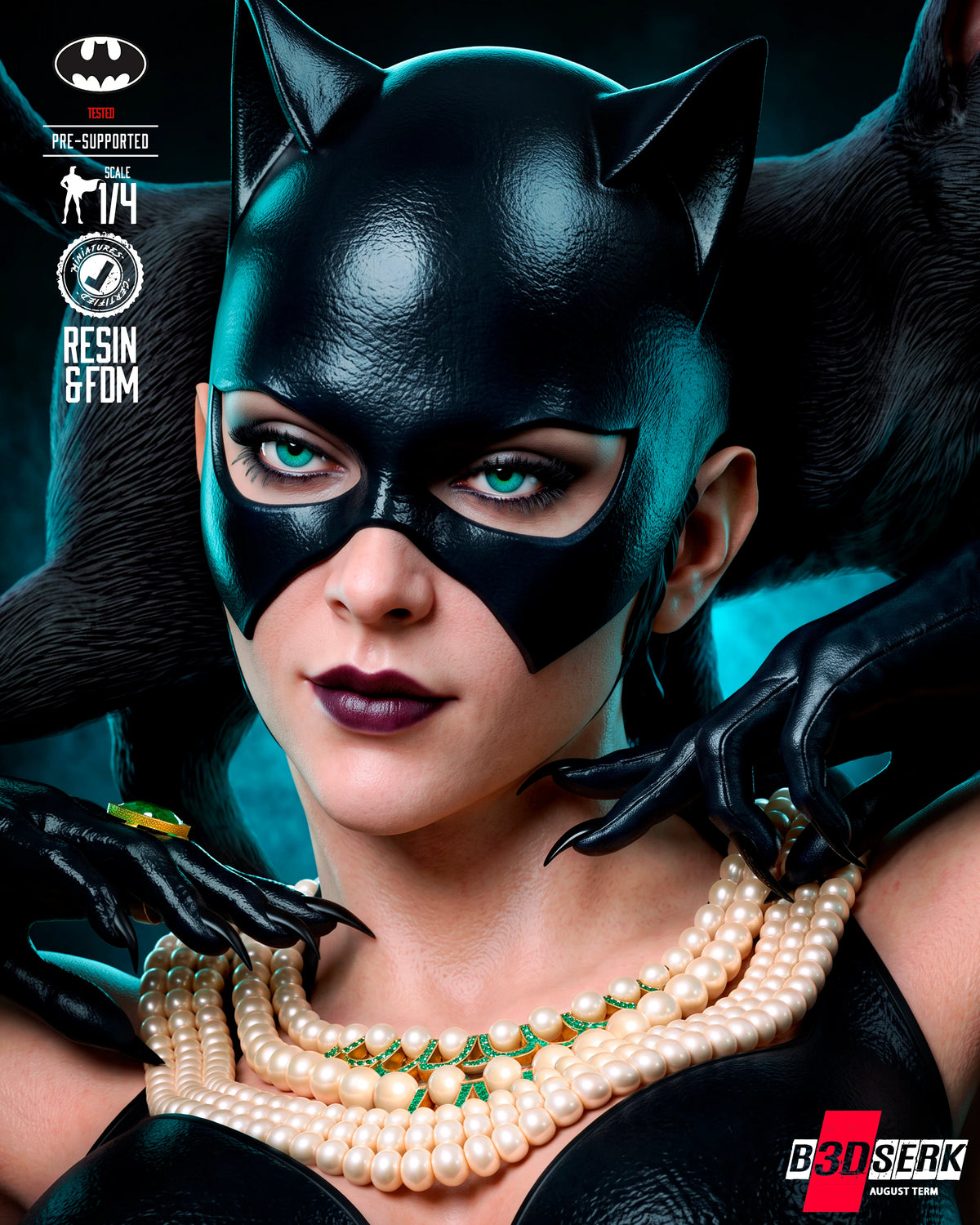 Catwoman Bust Resin Art (B3dserk)