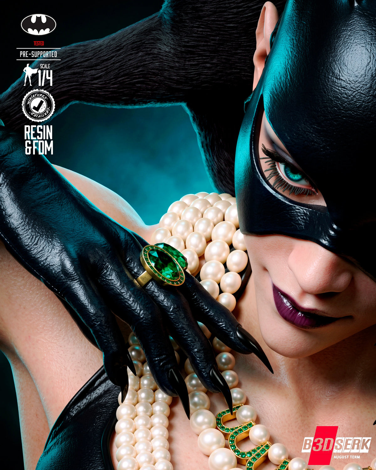 Catwoman Bust Resin Art (B3dserk)