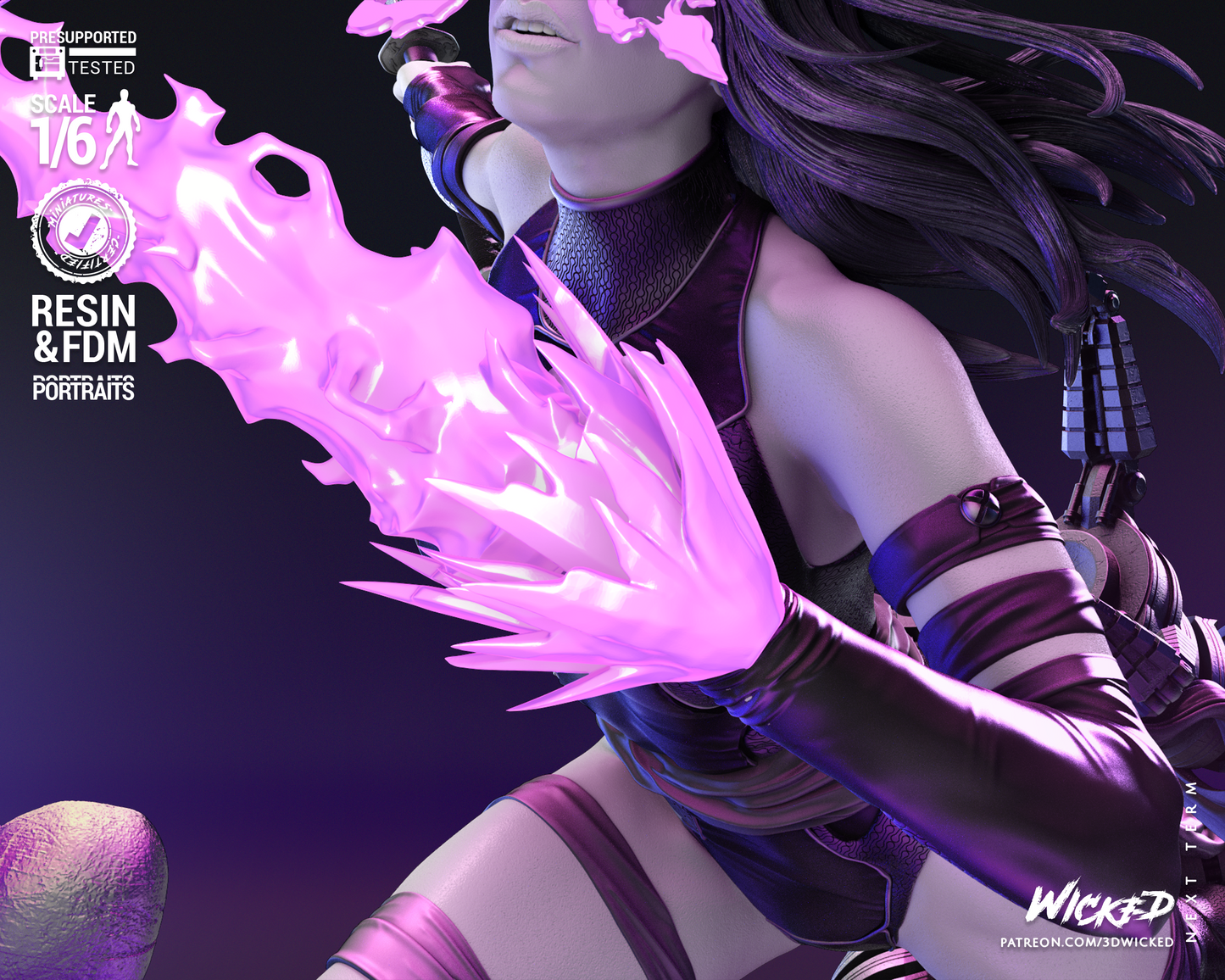 Psylocke Collectible Resin Fan Art - MTO (Wicked)