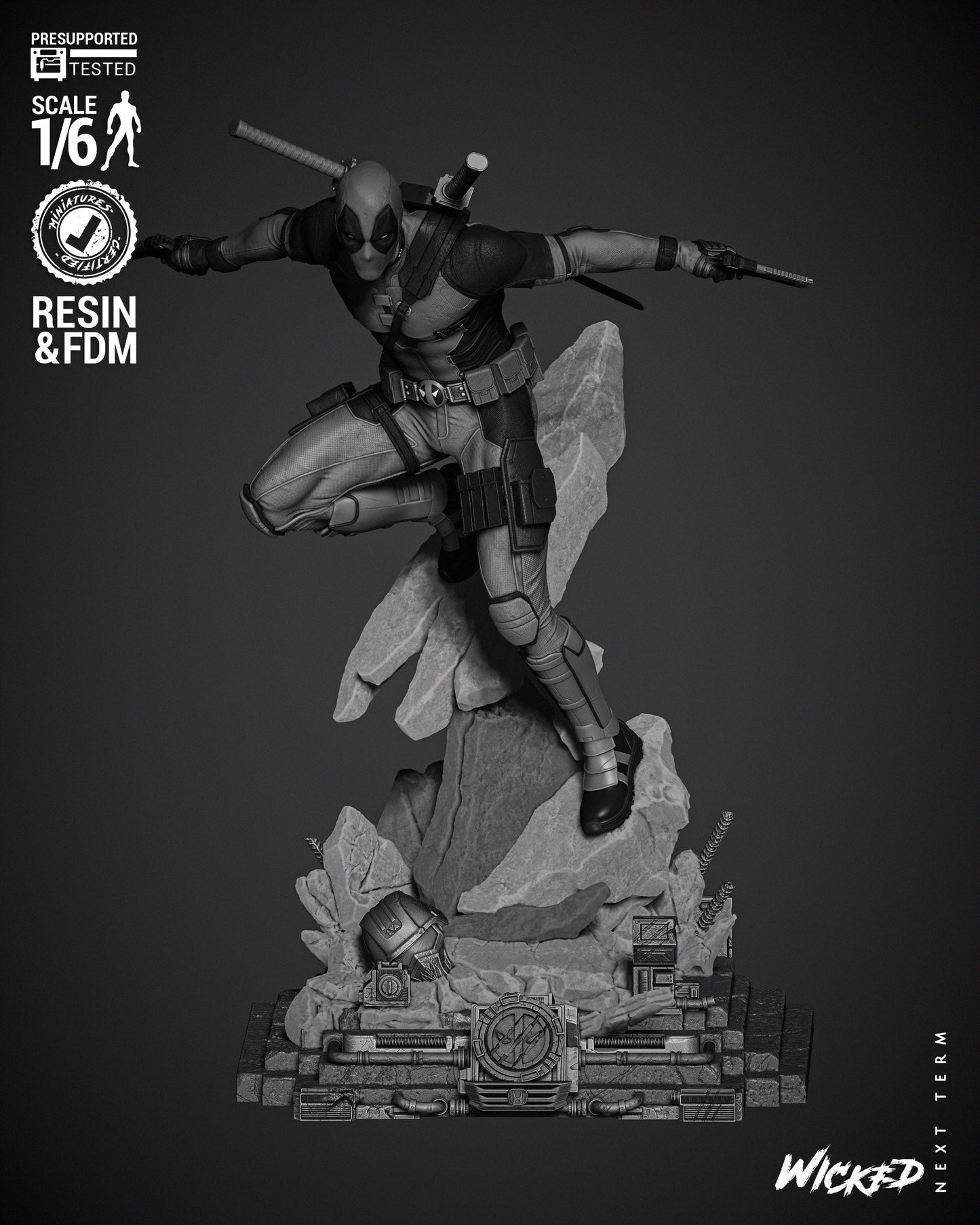 Deadpool Resin Fan Art Pro Painted - MTO WS