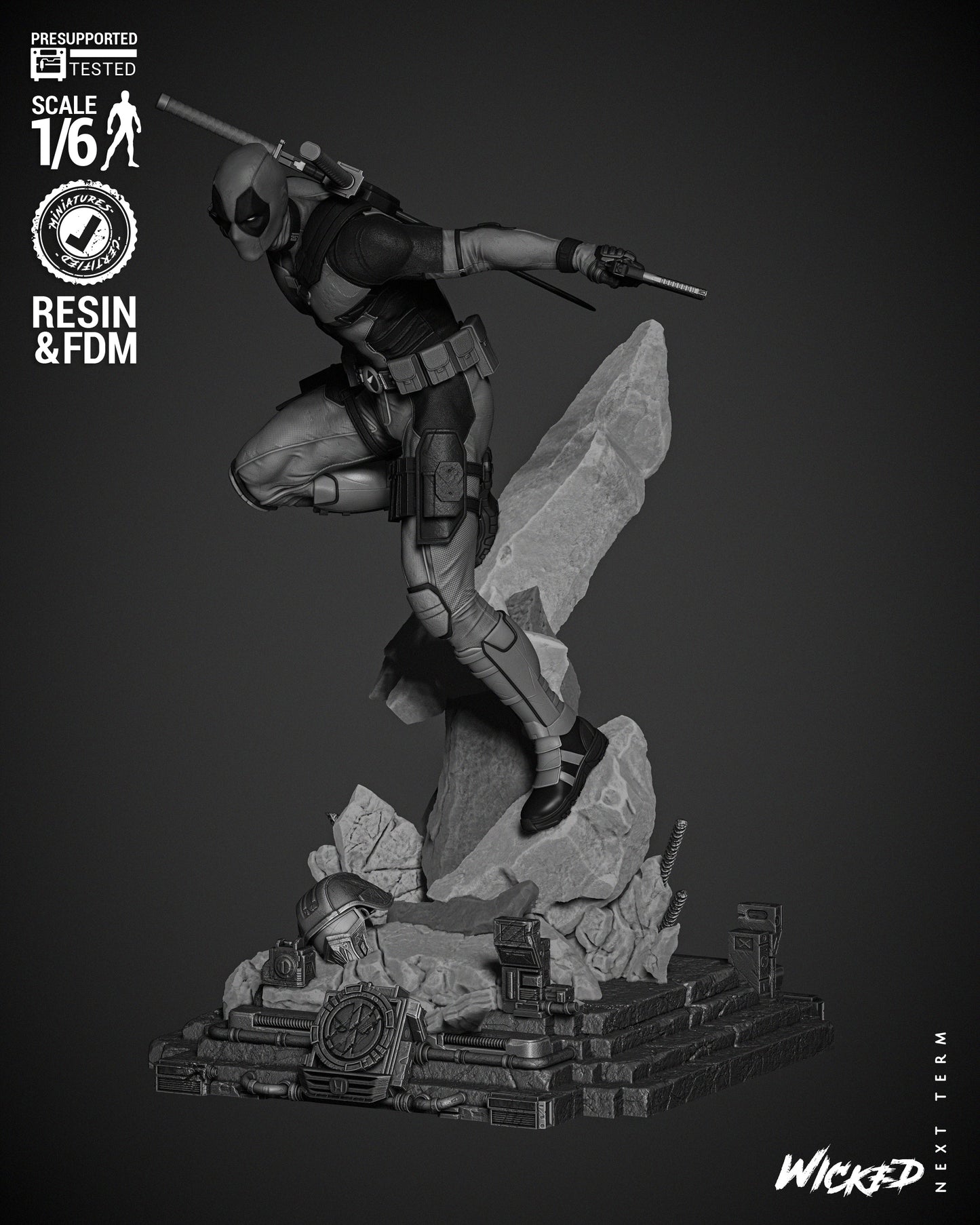 Deadpool Resin Fan Art Pro Painted - MTO WS