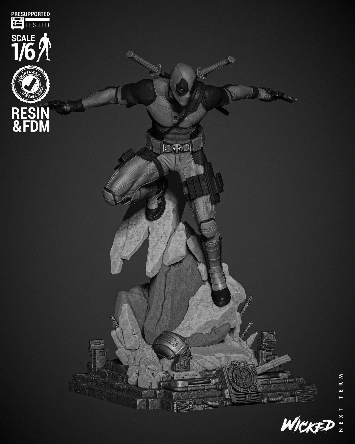 Deadpool Resin Fan Art Pro Painted - MTO WS