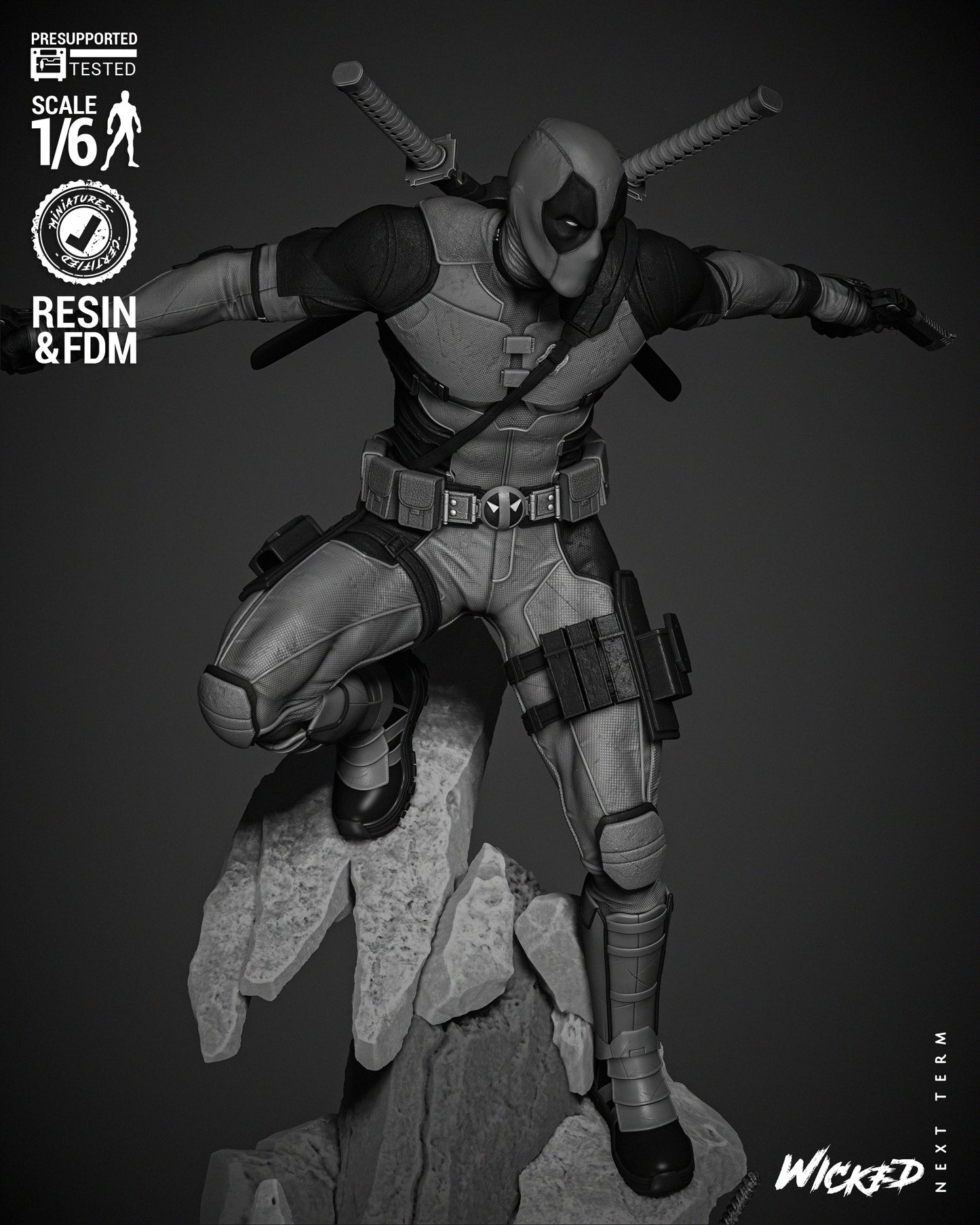 Deadpool Resin Fan Art Pro Painted - MTO WS