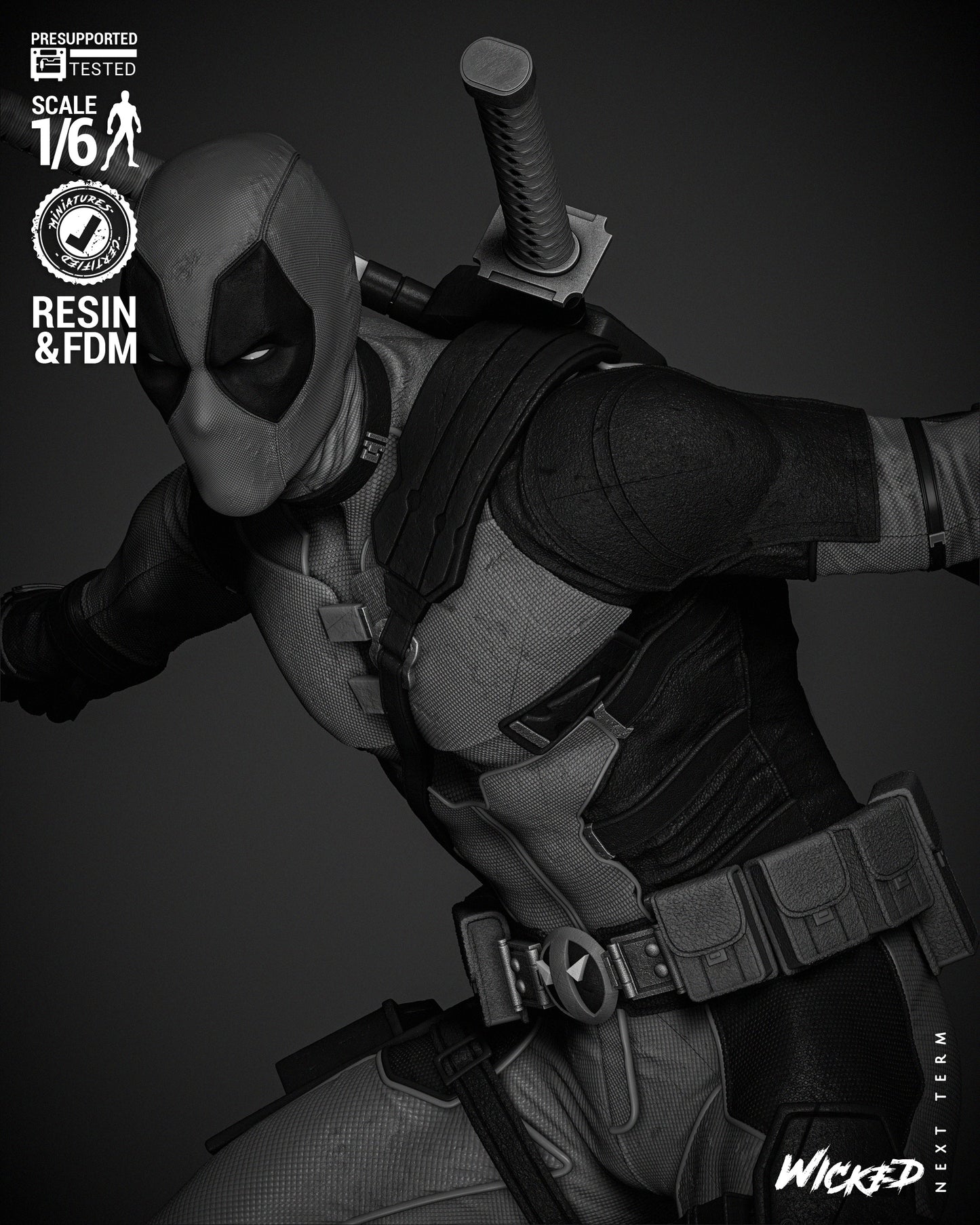 Deadpool Resin Fan Art Pro Painted - MTO WS