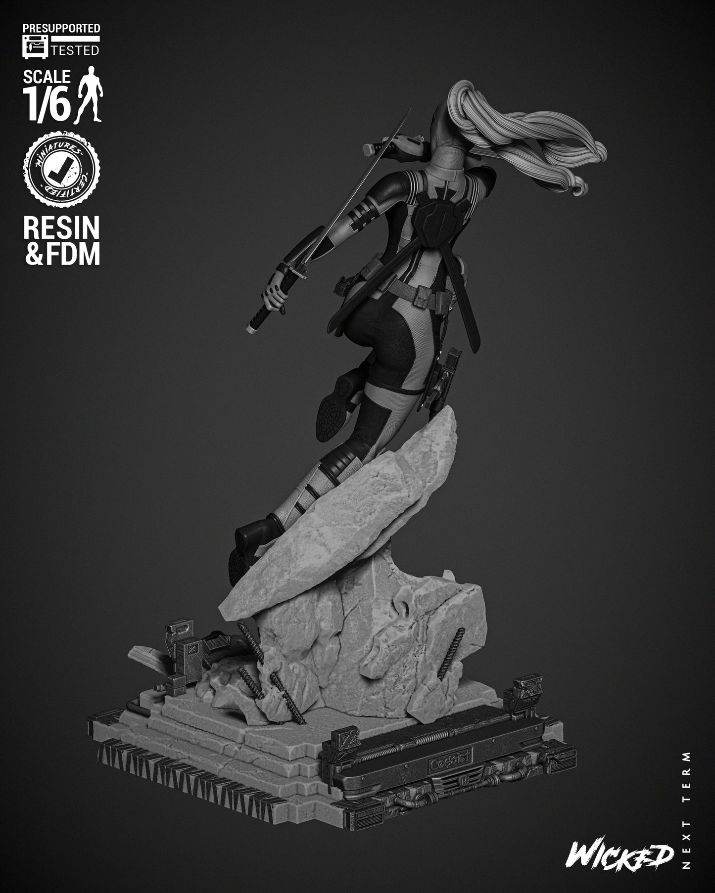 Lady Deadpool Resin Sculpture Fan Art Pro Painted - MTO (Wicked)