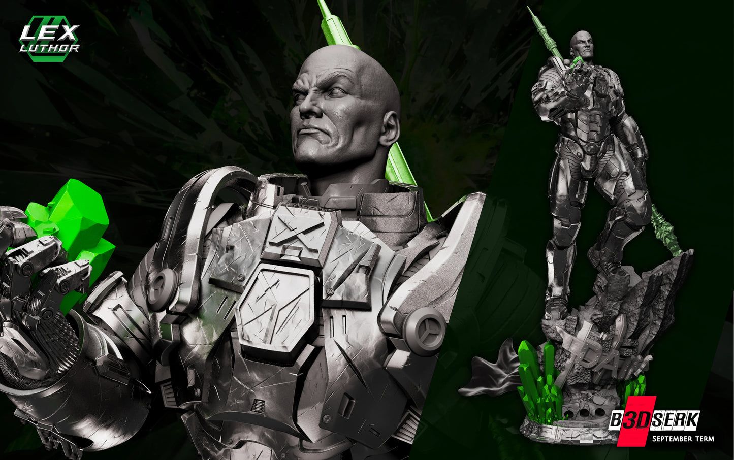 Lex Luthor Resin Sculpture Fan Art Pro Painted - MTO