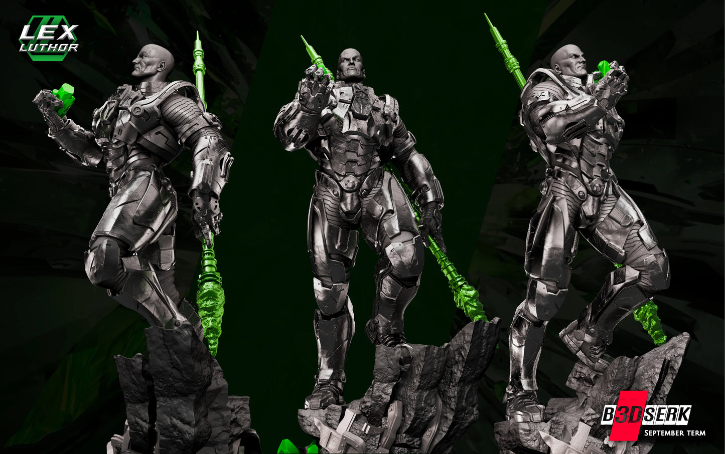 Lex Luthor Resin Sculpture Fan Art Pro Painted - MTO