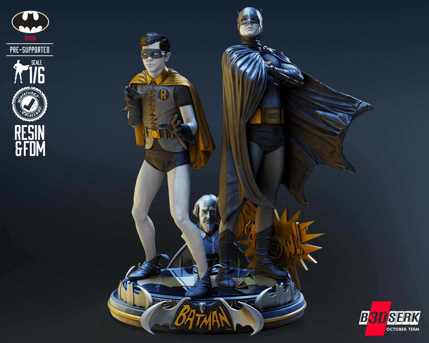 Batman & Robin 1960 Resin Fan Art Pro Painted - MTO