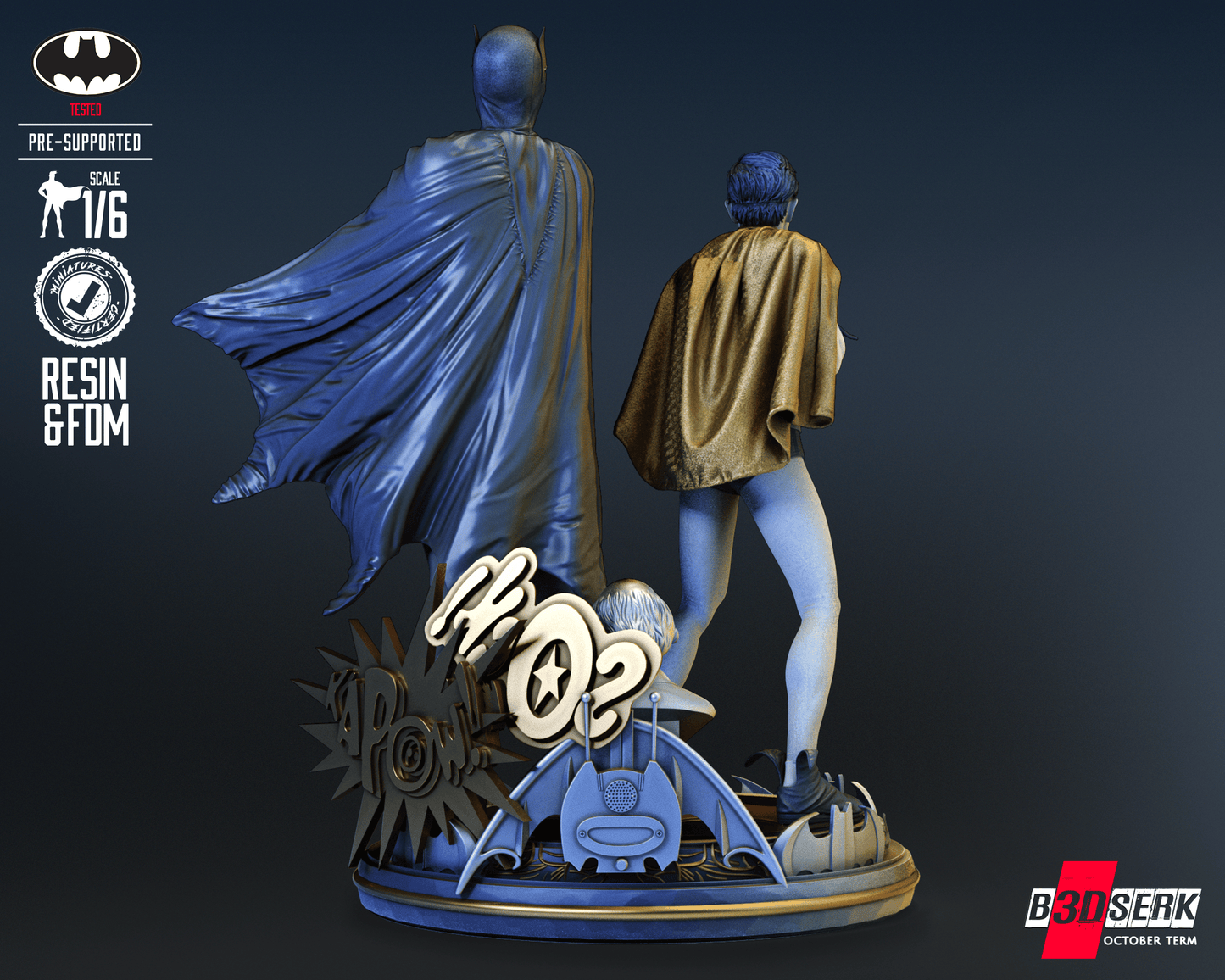 Batman & Robin 1960 Resin Fan Art Pro Painted - MTO