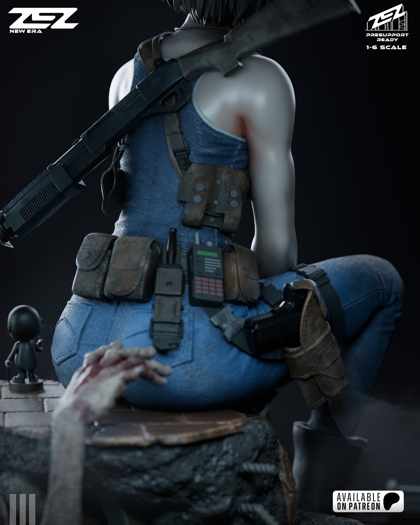 Jill Valentine - Resin Art MTO (Designed by ZEZ Studios)