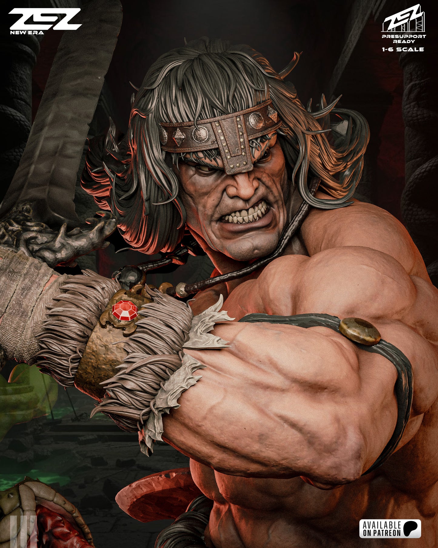 Conan the Barbarian - Resin Art MTO (Designed by ZEZ Studios)