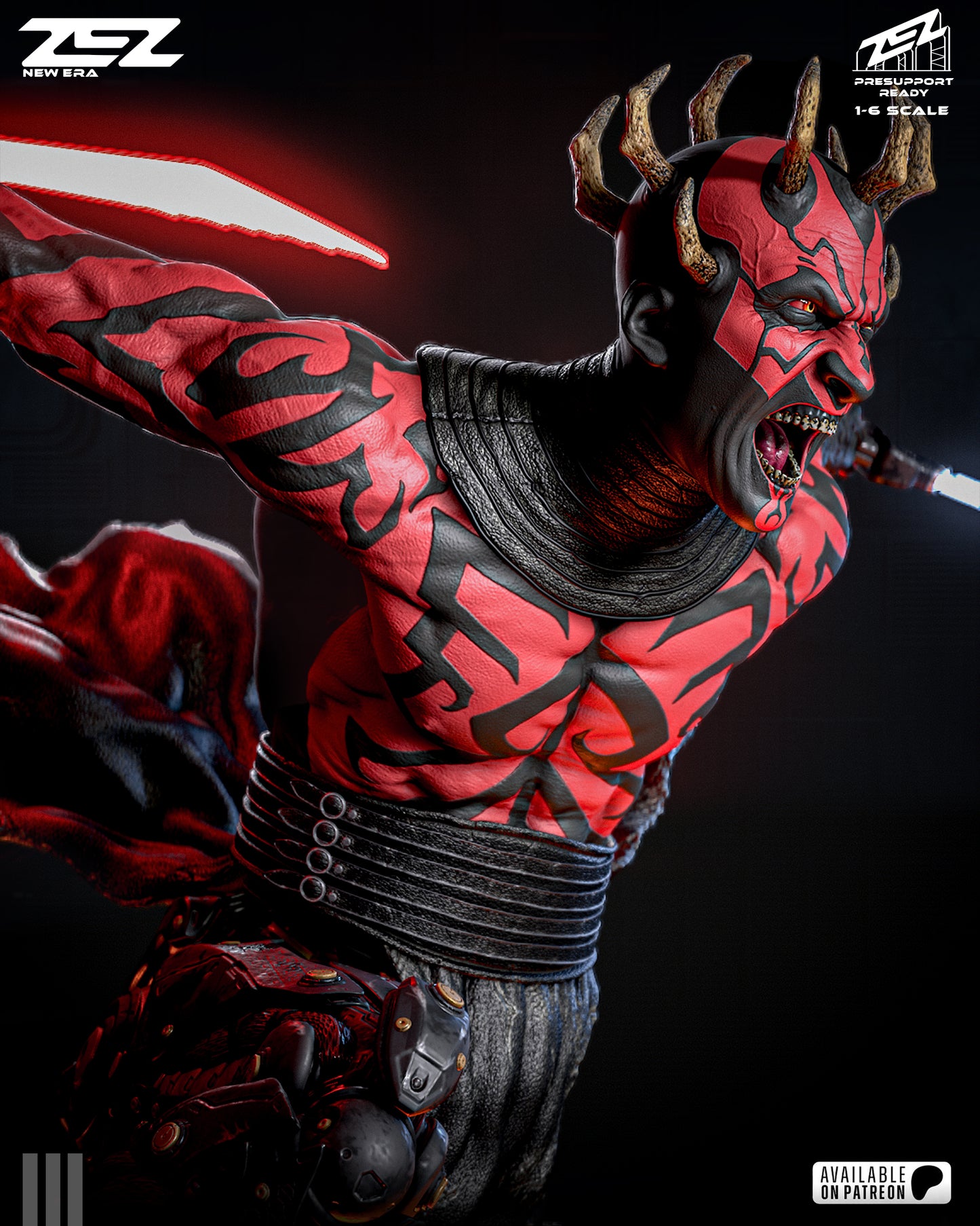 Darth Maul Resin Art (Design by ZEZ Studios)