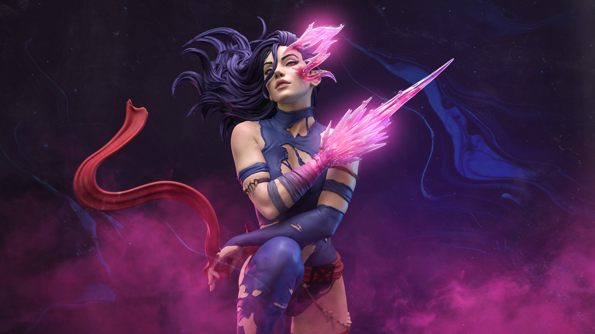 Savage Psylocke Resin Art (Design by CA3D)
