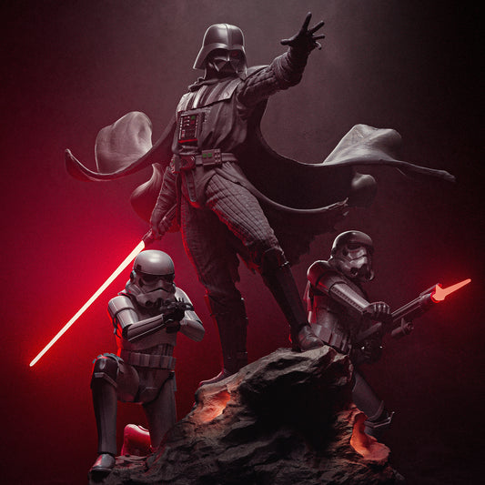 Darth Vader Diorama Resin Fan Art Pro Painted - MTO