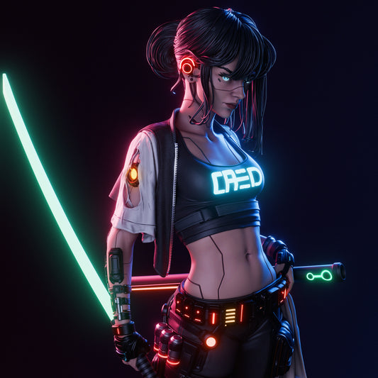 Cyber Samurai Resin Art - MTO (Design by CA3D)