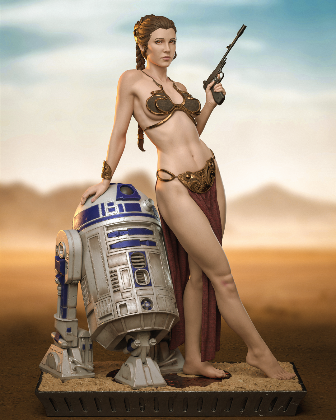 Princess Leia Star Wars Resin Art - MTO (Design by CA3D)