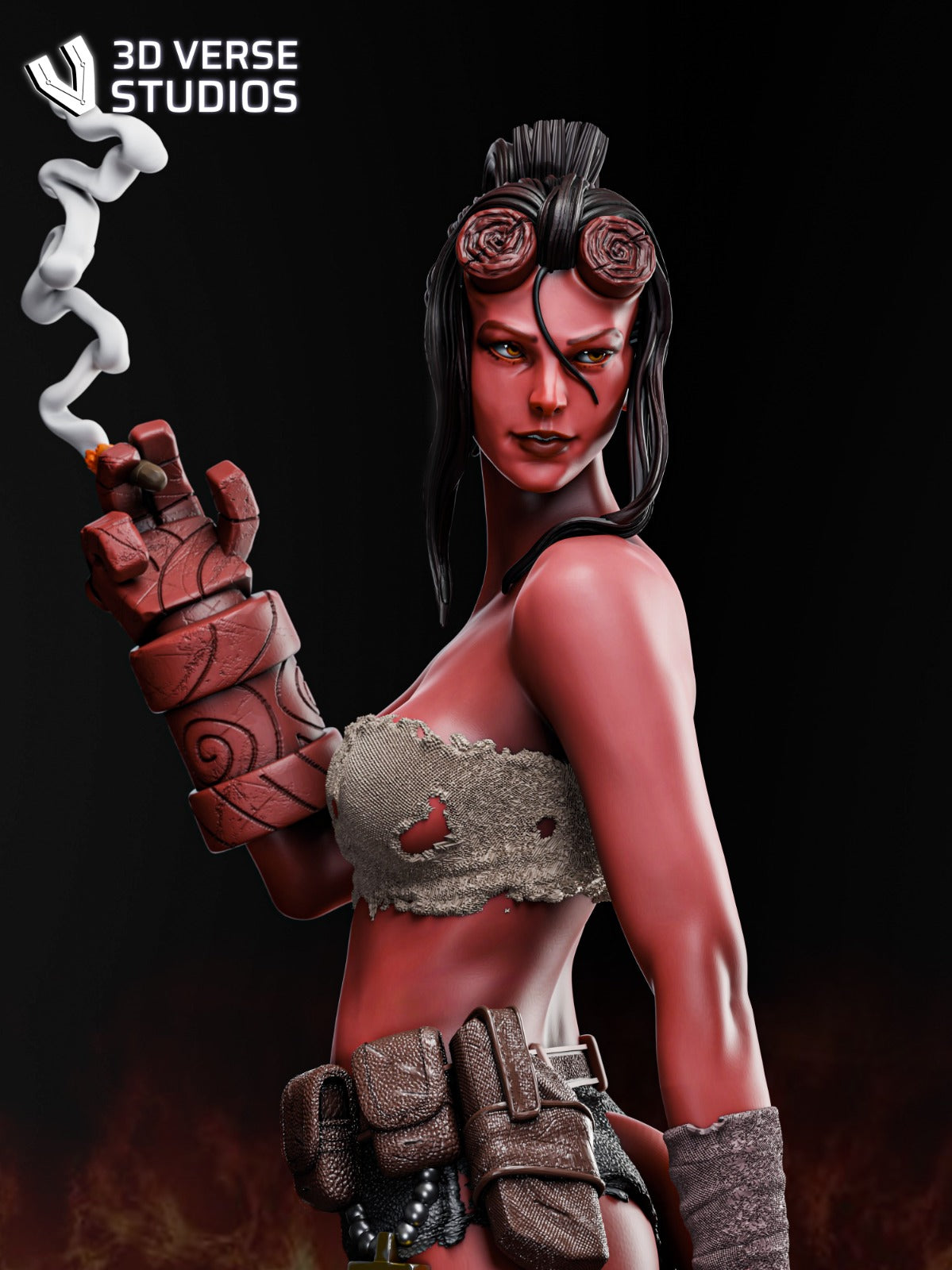 Hellgirl Collectible Resin Fan Art Pro Painted - MTO