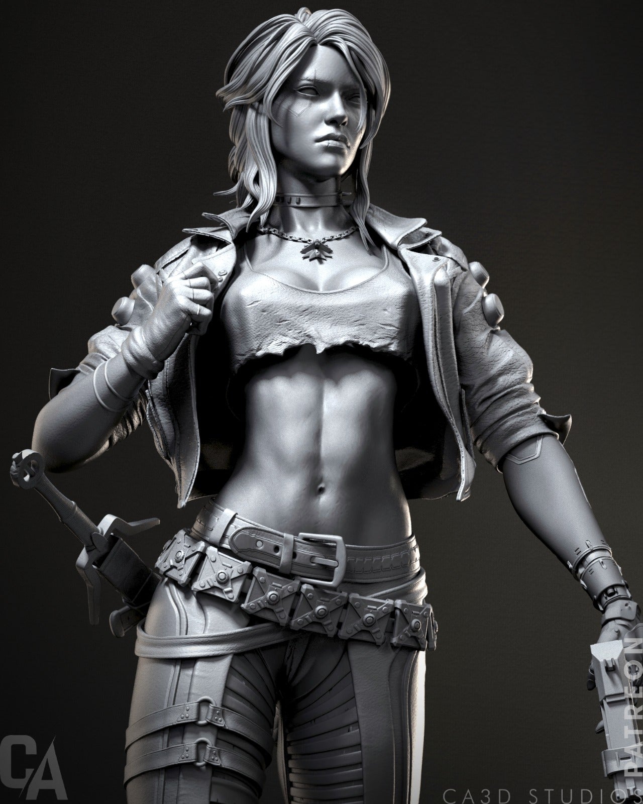 Cyberpunk Ciri Collectible Resin Fan Art Pro Painted - MTO