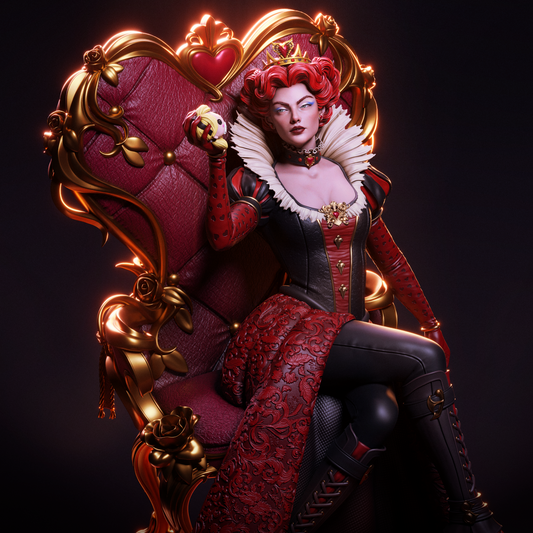 Queen of Hearts Resin Art - MTO (Design by CA3D)