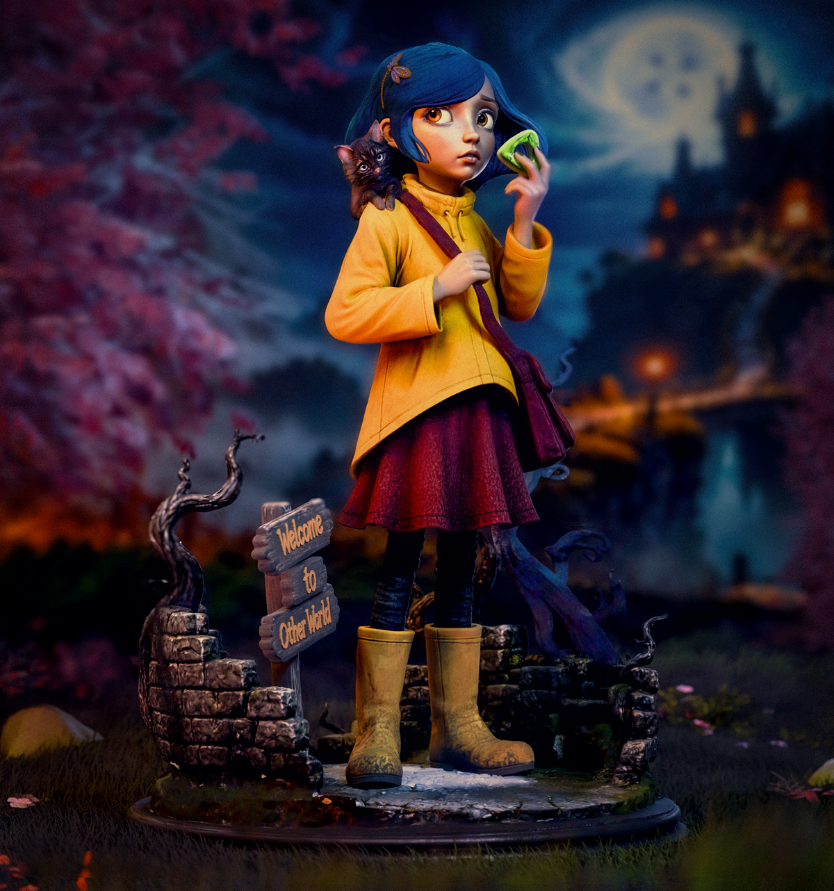 Coraline Collectible Resin Art (Design by CA3D)