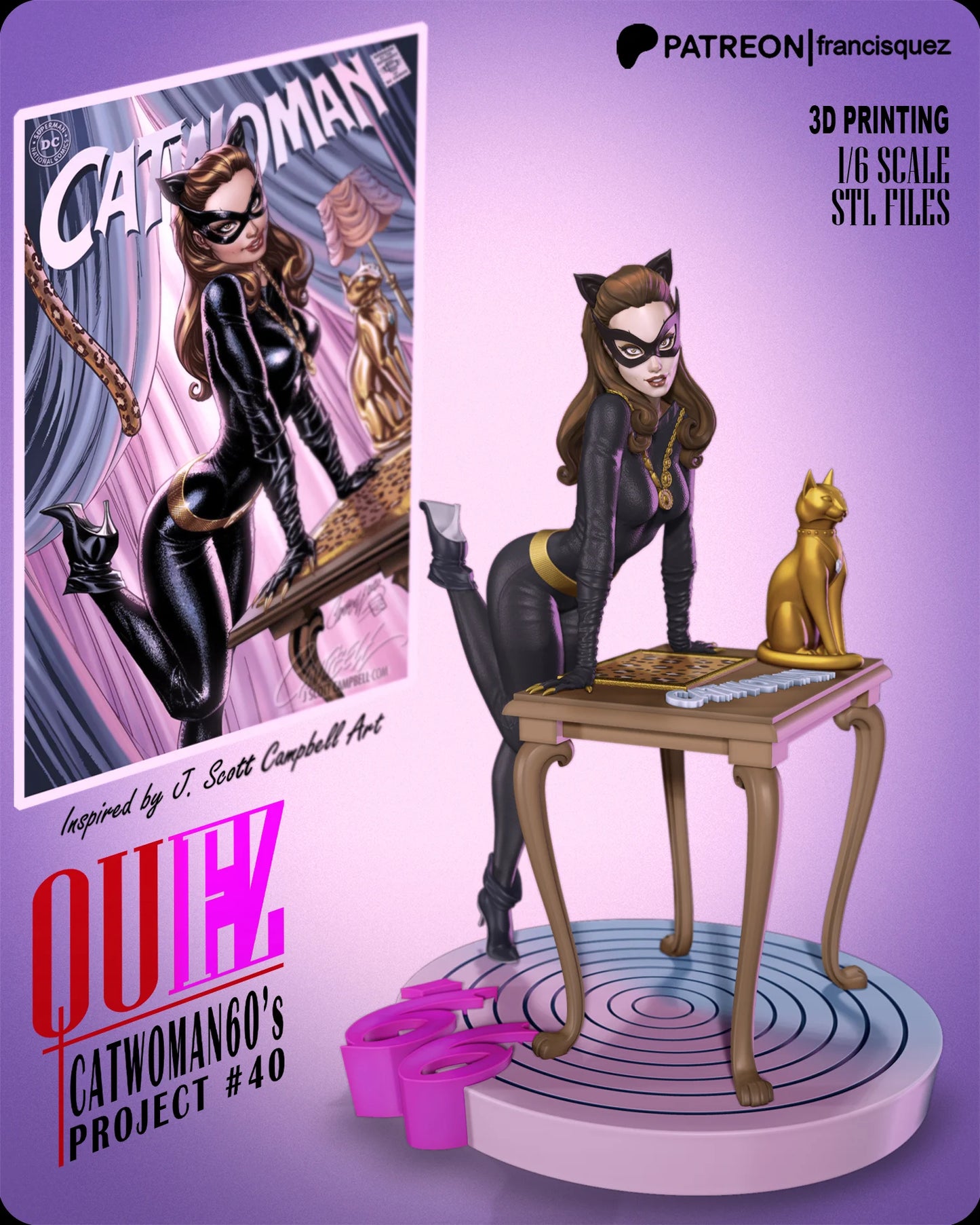 Catwoman Resin Fan Art - MTO (Quez)