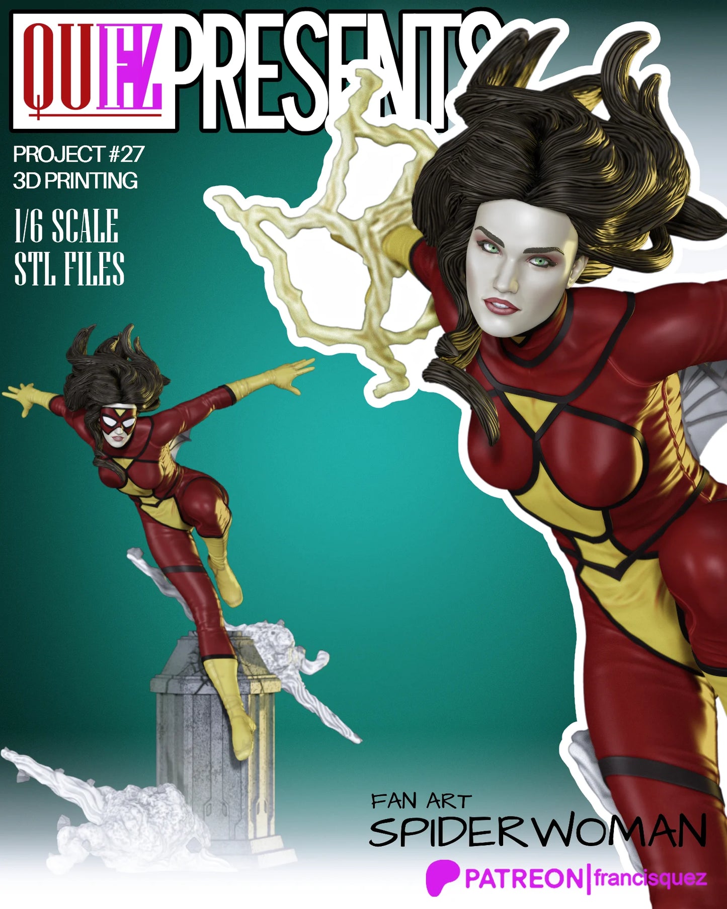 Spider Woman Resin Fan Art Pro Painted - MTO (Quez)