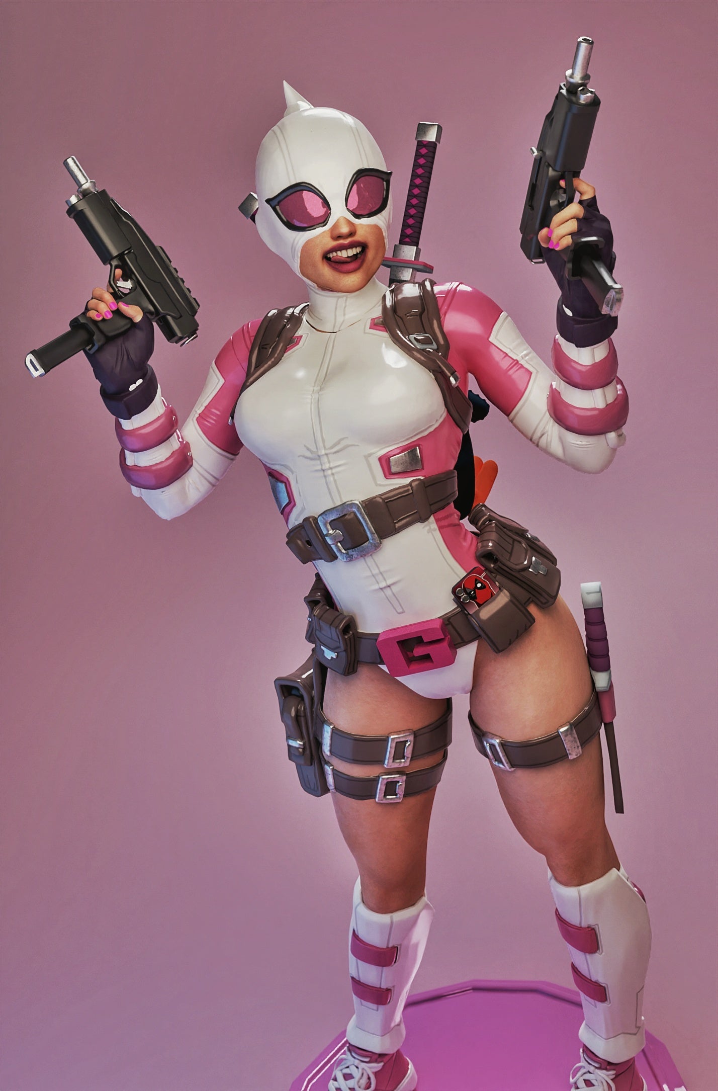 Gwenpool Resin Art (Design by MCM3D Studios)