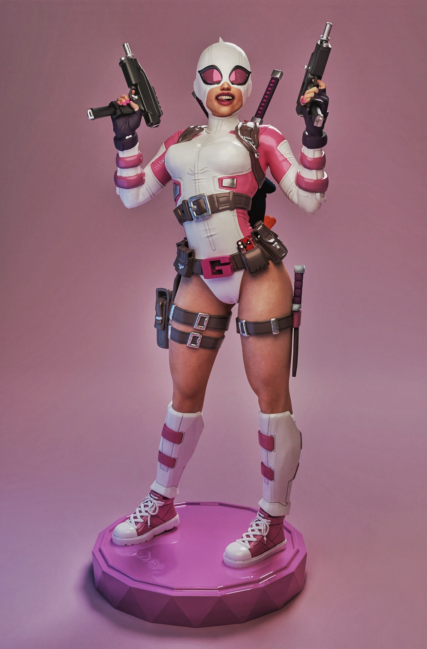 Gwenpool Resin Art (Design by MCM3D Studios)