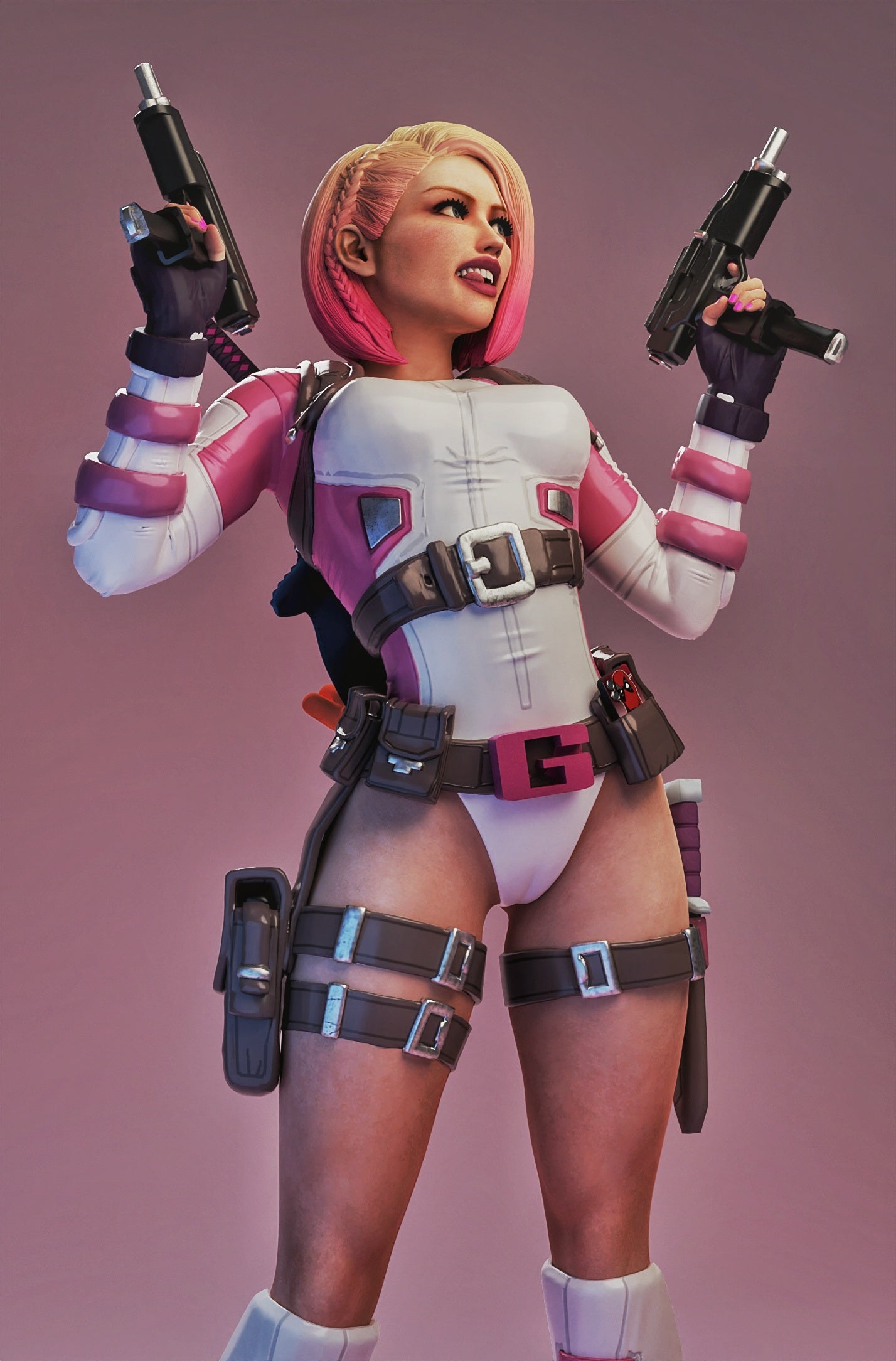 Gwenpool Resin Art (Design by MCM3D Studios)