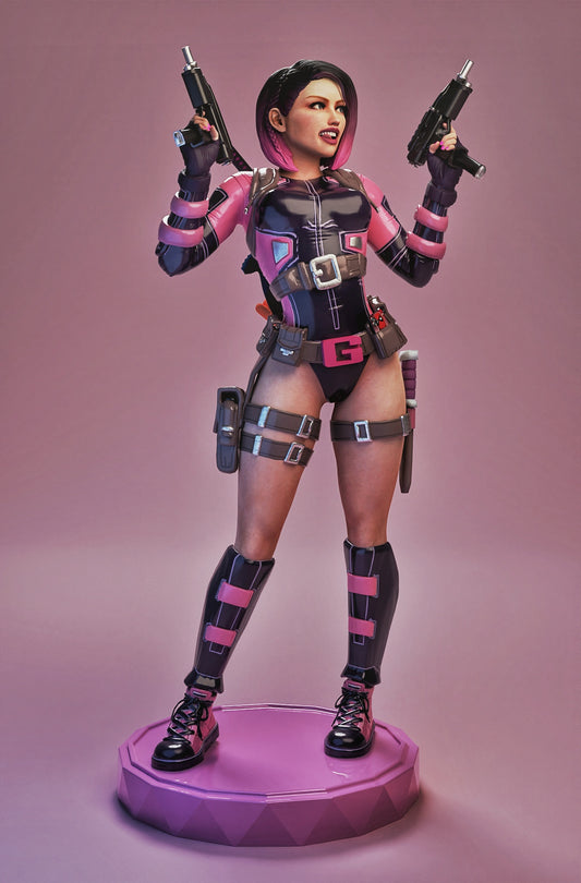 Gwenpool Resin Art (Design by MCM3D Studios)