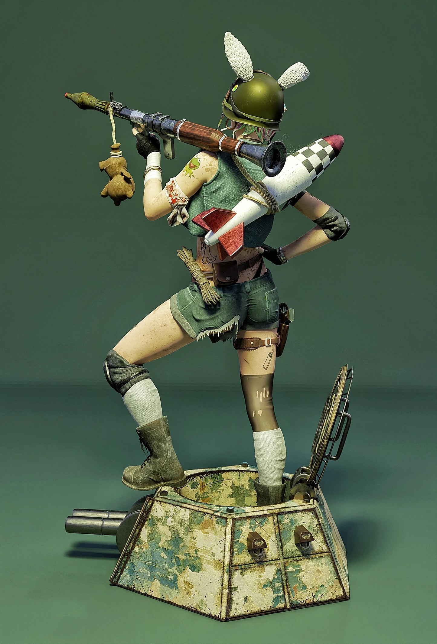 Tank Girl Resin Art (Design by MCM3D Studios)