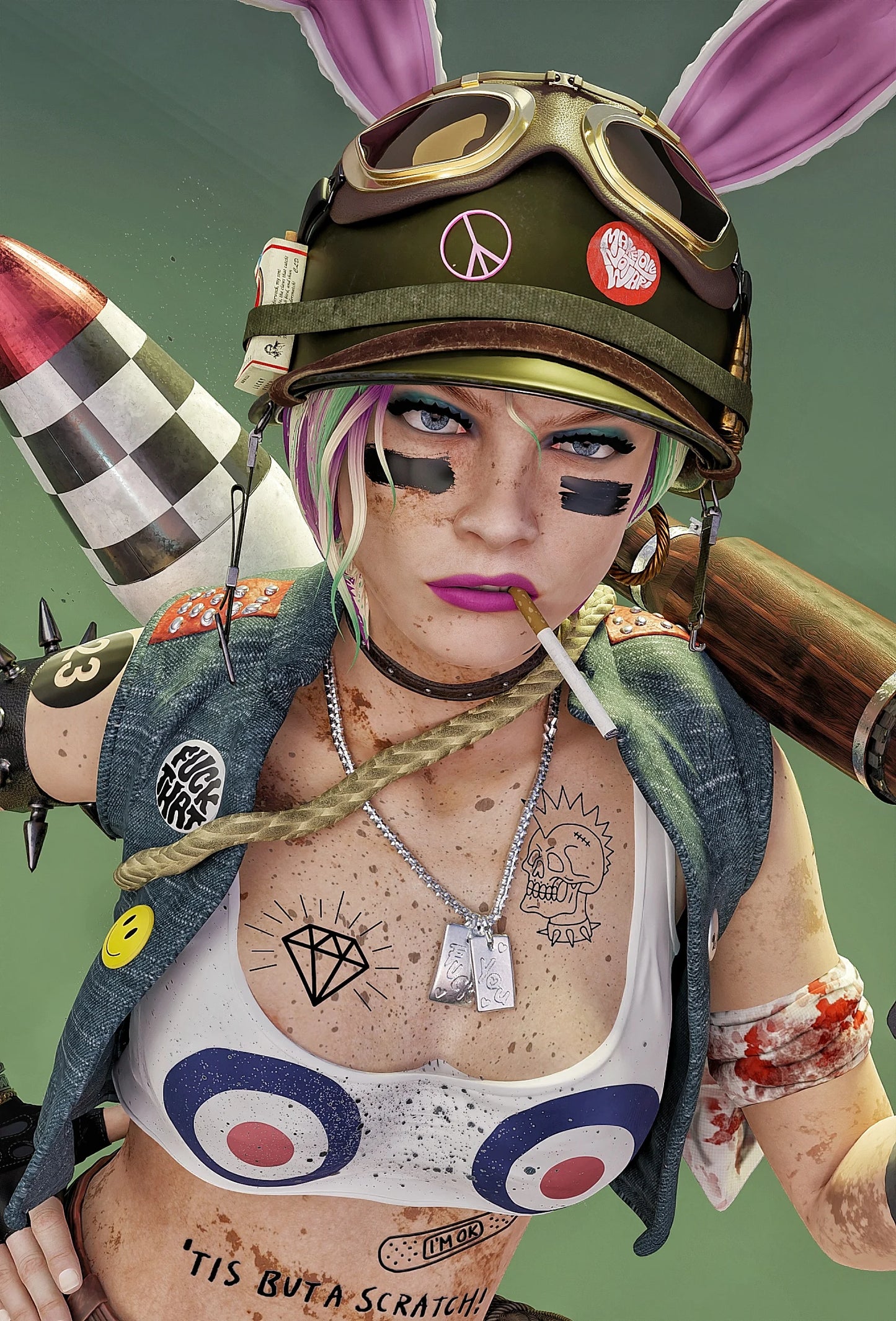 Tank Girl Resin Art (Design by MCM3D Studios)
